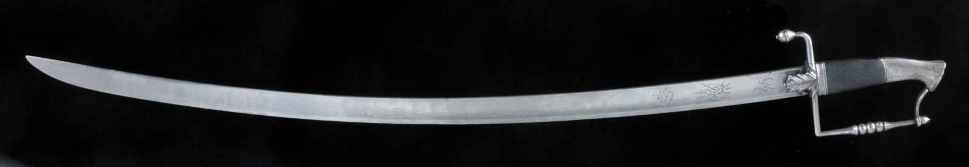 A GERMAN OR AUSTRIA LATE 18TH TO EARLY 19TH CENTURY LIGHT CAVALRY OFFICER’S SWORD WITH DAMASCENED - Bild 20 aus 24