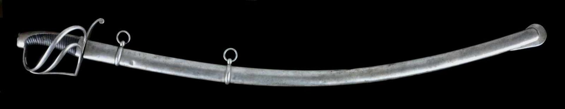 A GERMAN BAVARIAN M1788 SWORD, SO CALLED “RUMFORD SABER” IN SCABBARD, WITH WOOTZ STEEL BLADE. - Bild 9 aus 15