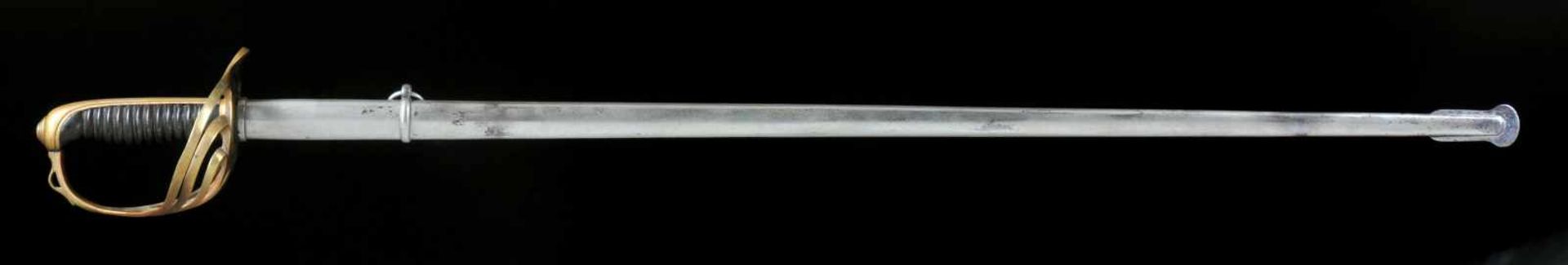 A RARE FRENCH M1892 INFANTRY OFFICER’S SWORD IN SCABBARD, HILT WITH 6 BRANCHES, WITH MONOGRAM ON THE - Bild 6 aus 12