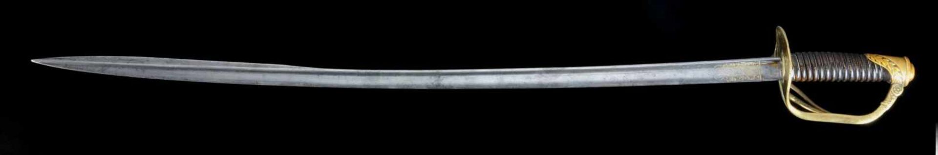 A FRENCH M1822 LIGHT CAVALRY OFFICER’S SWORD, LUXURY VERSION WITH IMPORTED GERMAN DAMASCENED - Bild 16 aus 20