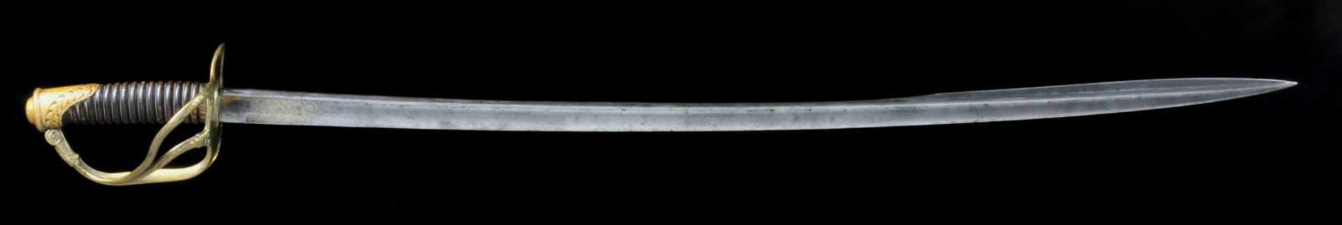 A FRENCH M1822 LIGHT CAVALRY OFFICER’S SWORD, LUXURY VERSION WITH IMPORTED GERMAN DAMASCENED - Bild 15 aus 20