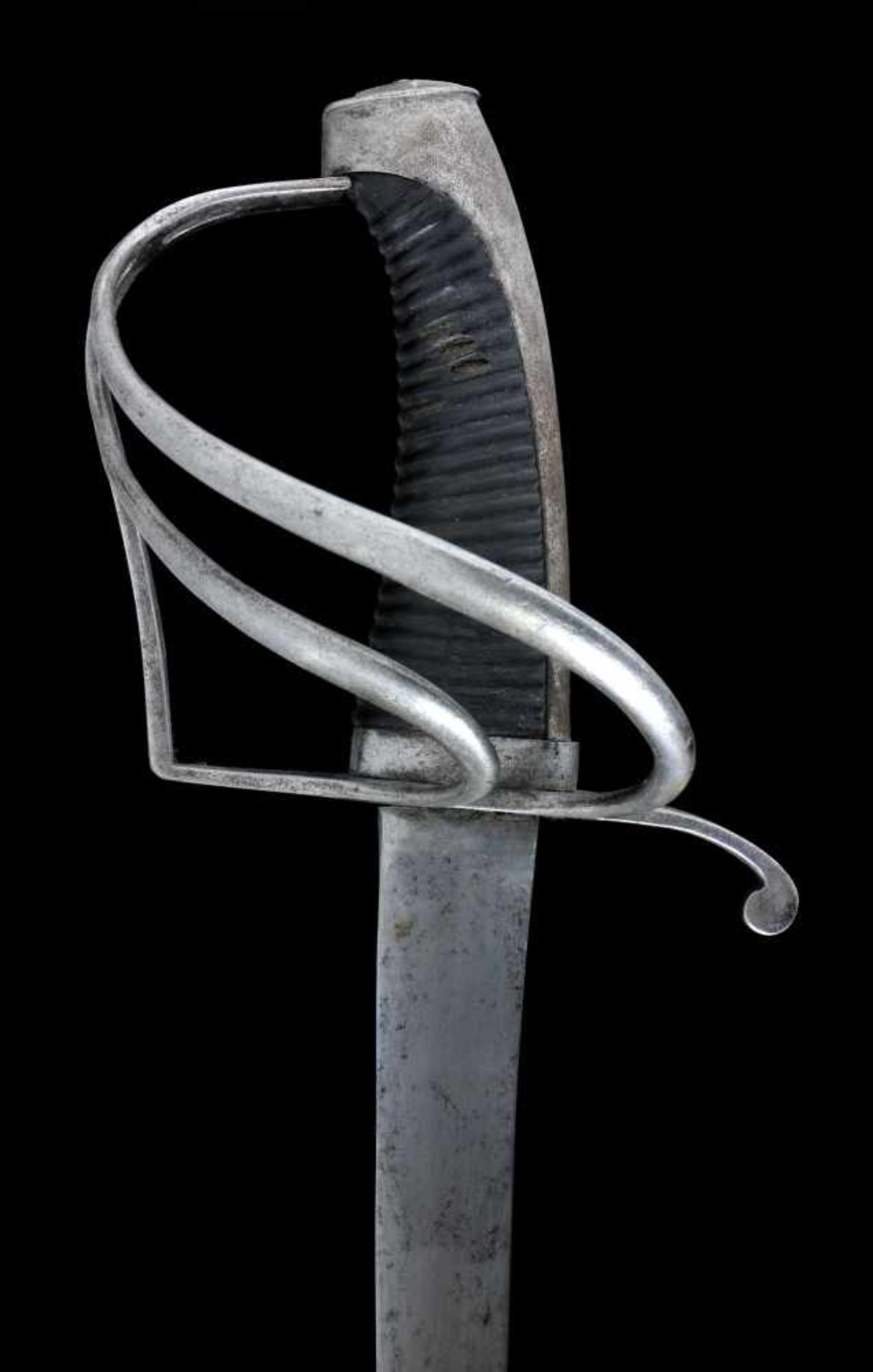 A GERMAN BAVARIAN M1788 SWORD, SO CALLED “RUMFORD SABER” IN SCABBARD, WITH WOOTZ STEEL BLADE. - Bild 13 aus 15