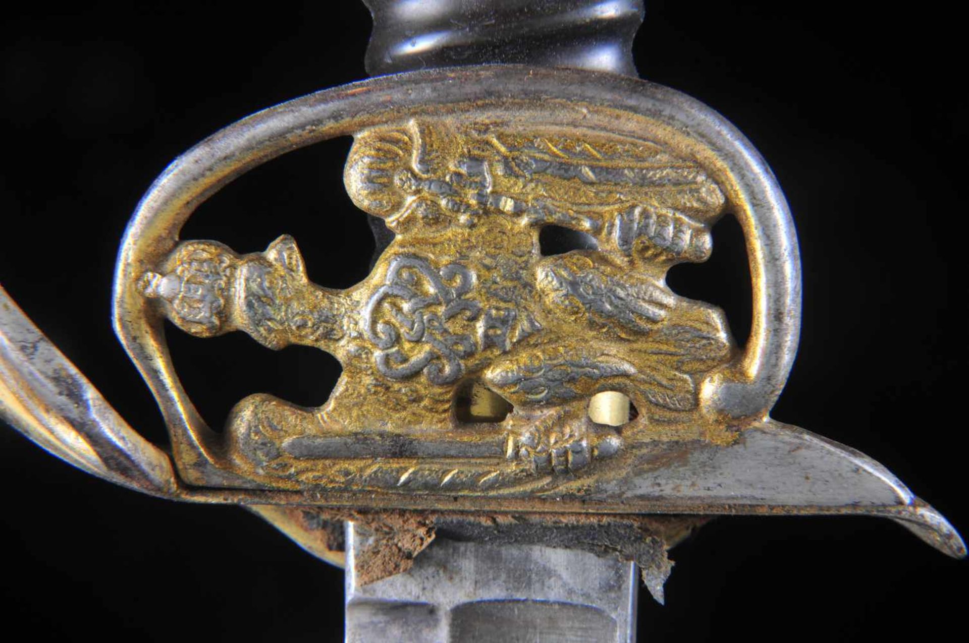 PRUSSIAN INFANTRY OFFICER’S SWORD M1889 WITH SABER’S BLADE, EMPEROR WILHELM II MONOGRAM. Preußen - Bild 7 aus 7