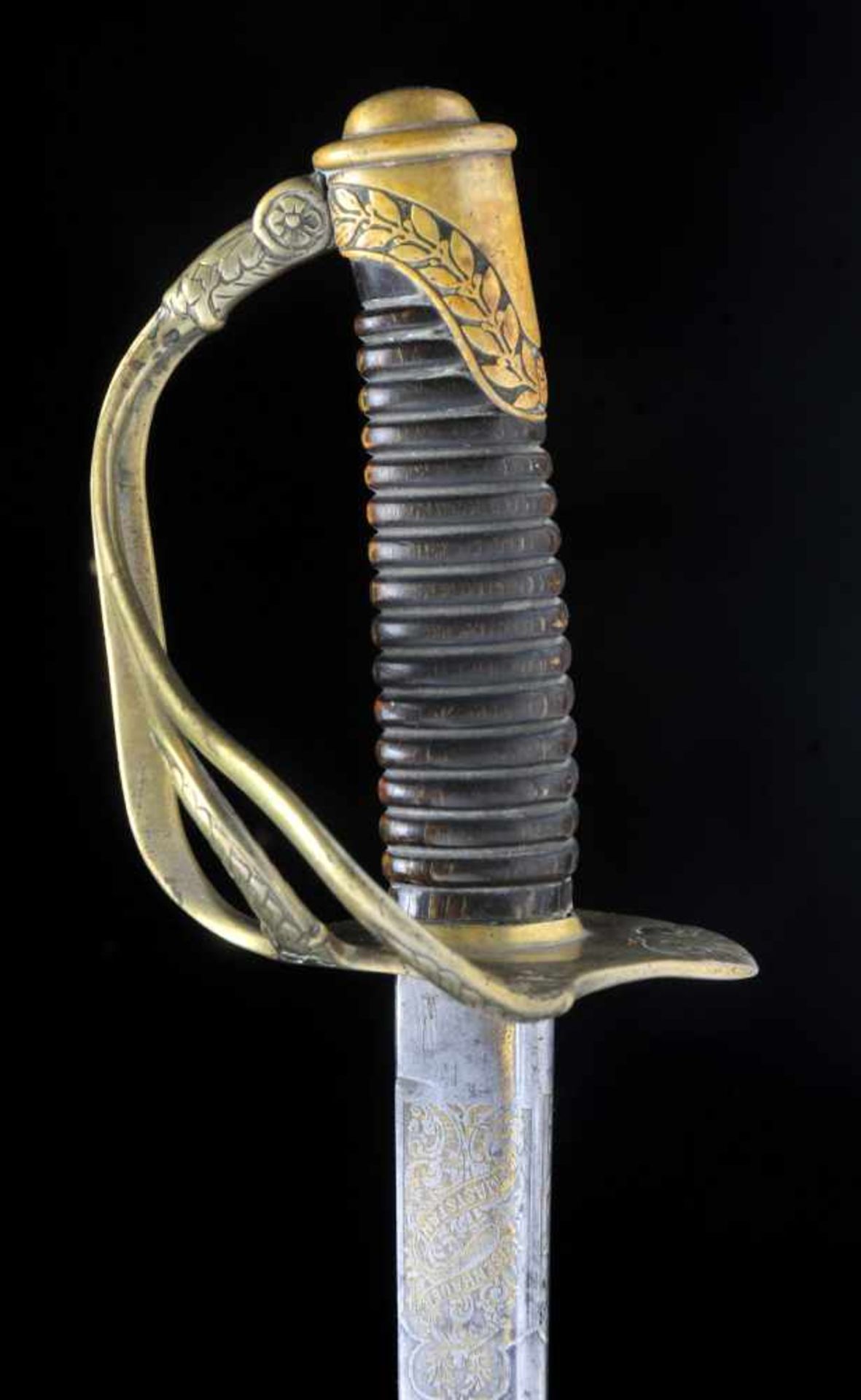 A FRENCH M1822 LIGHT CAVALRY OFFICER’S SWORD, LUXURY VERSION WITH IMPORTED GERMAN DAMASCENED - Bild 19 aus 20