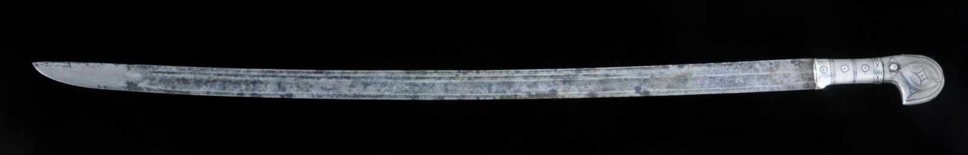 SILVER MOUNTED AND NIELLO SHASHKA SWORD. SOUTH CAUCASUS, 19TH CENTURY. Origin: South Caucasus ( - Bild 13 aus 17