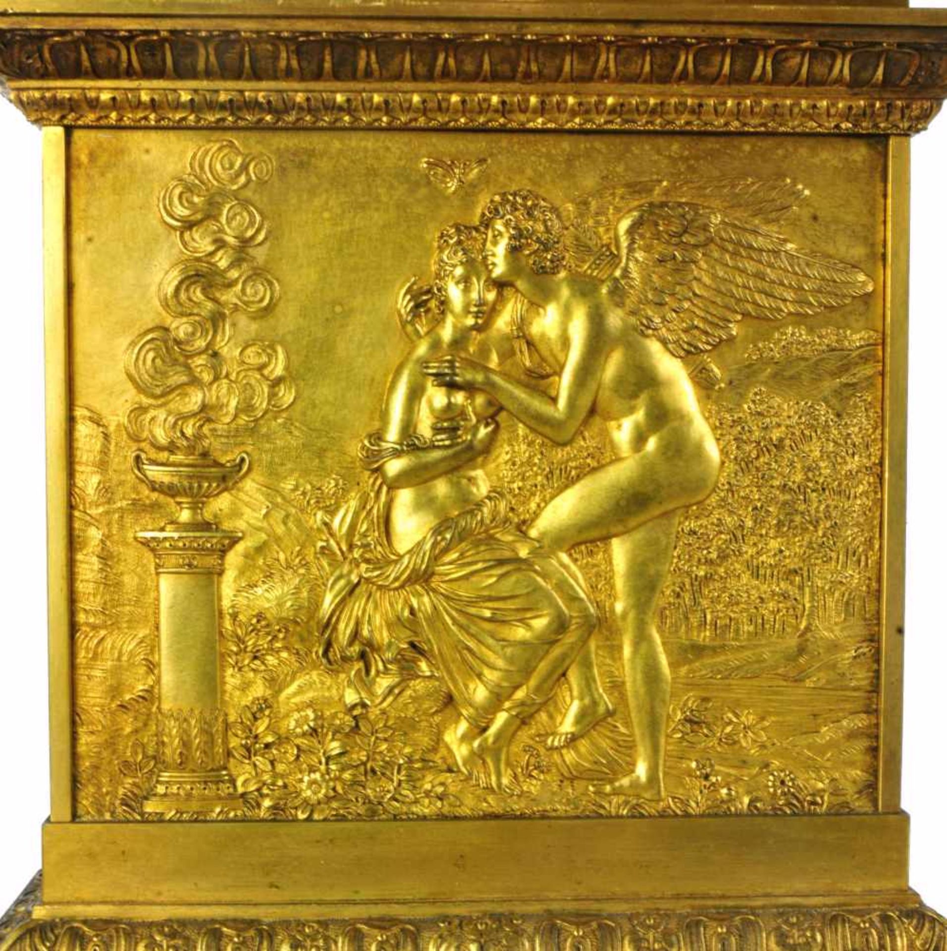 A GILT BRONZE EMPIRE CLOCK, AMOR AND PSYCHE, ZODIAC, FRANCE 1810-1820Origin: France, empire - Bild 4 aus 20