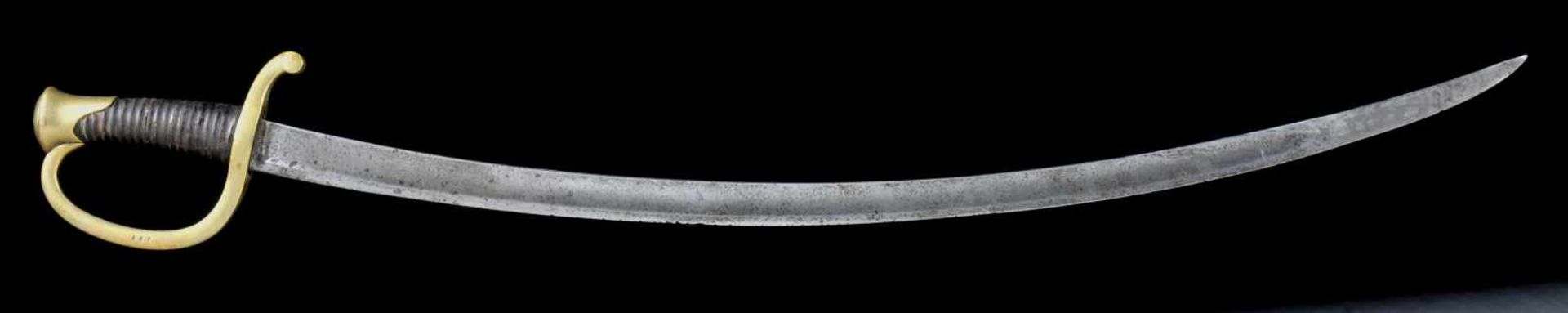 FRENCH MOUNTED ARTILLERY MODEL 1829 SABER, FRANCE MIDDLE 19TH CENTURY. Sabre troupe de canonier - Bild 2 aus 6