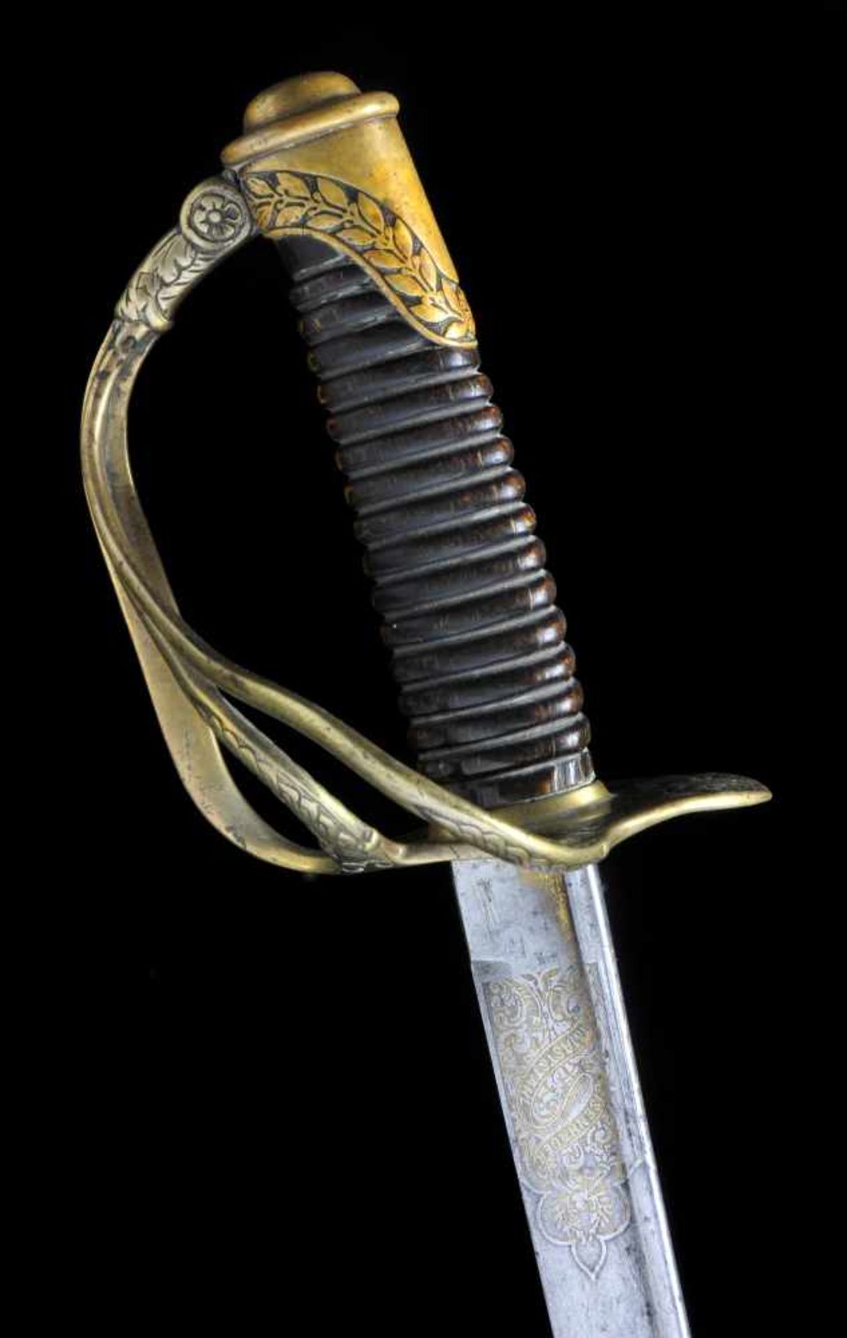 A FRENCH M1822 LIGHT CAVALRY OFFICER’S SWORD, LUXURY VERSION WITH IMPORTED GERMAN DAMASCENED - Bild 17 aus 20