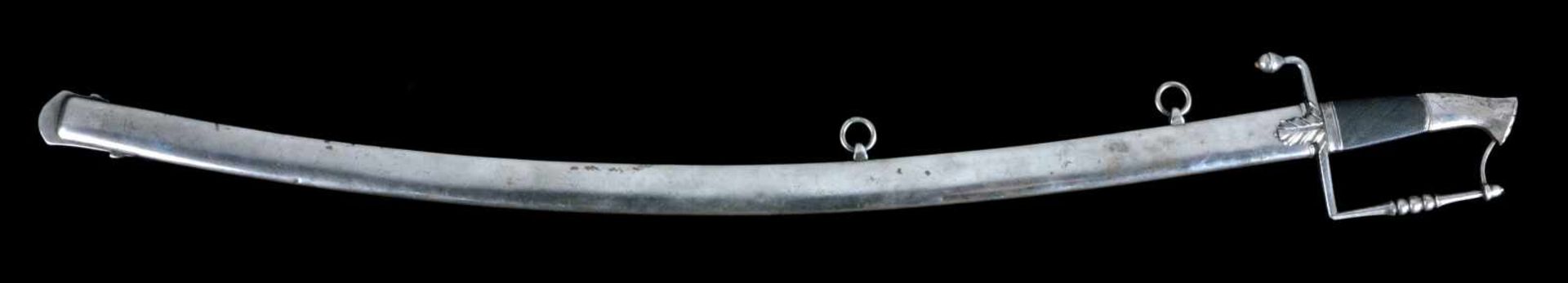 A GERMAN OR AUSTRIA LATE 18TH TO EARLY 19TH CENTURY LIGHT CAVALRY OFFICER’S SWORD WITH DAMASCENED - Bild 12 aus 24