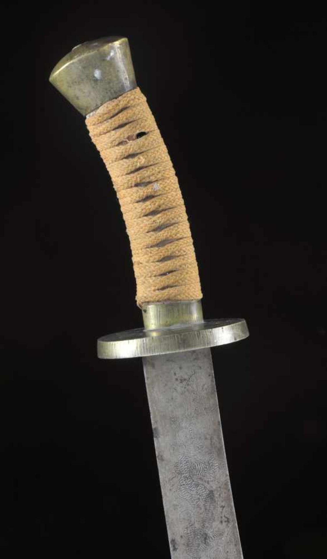 CHINESE DAO SWORD (CALLED ALSO CHINESE SABRE), WITH ENGRAVED BLADE, LATE 19TH TO EARLY 20TH CENTURY.