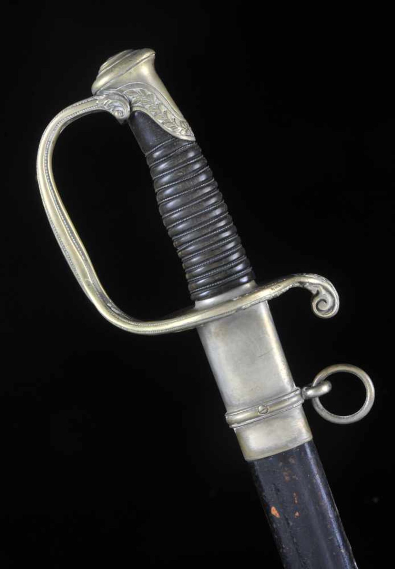 A FRENCH M1845 INFANTRY OFFICER’S SABER, BEFORE CHANGES IN 1855. FRANCE, CHATELLERAULT. Sabre d’