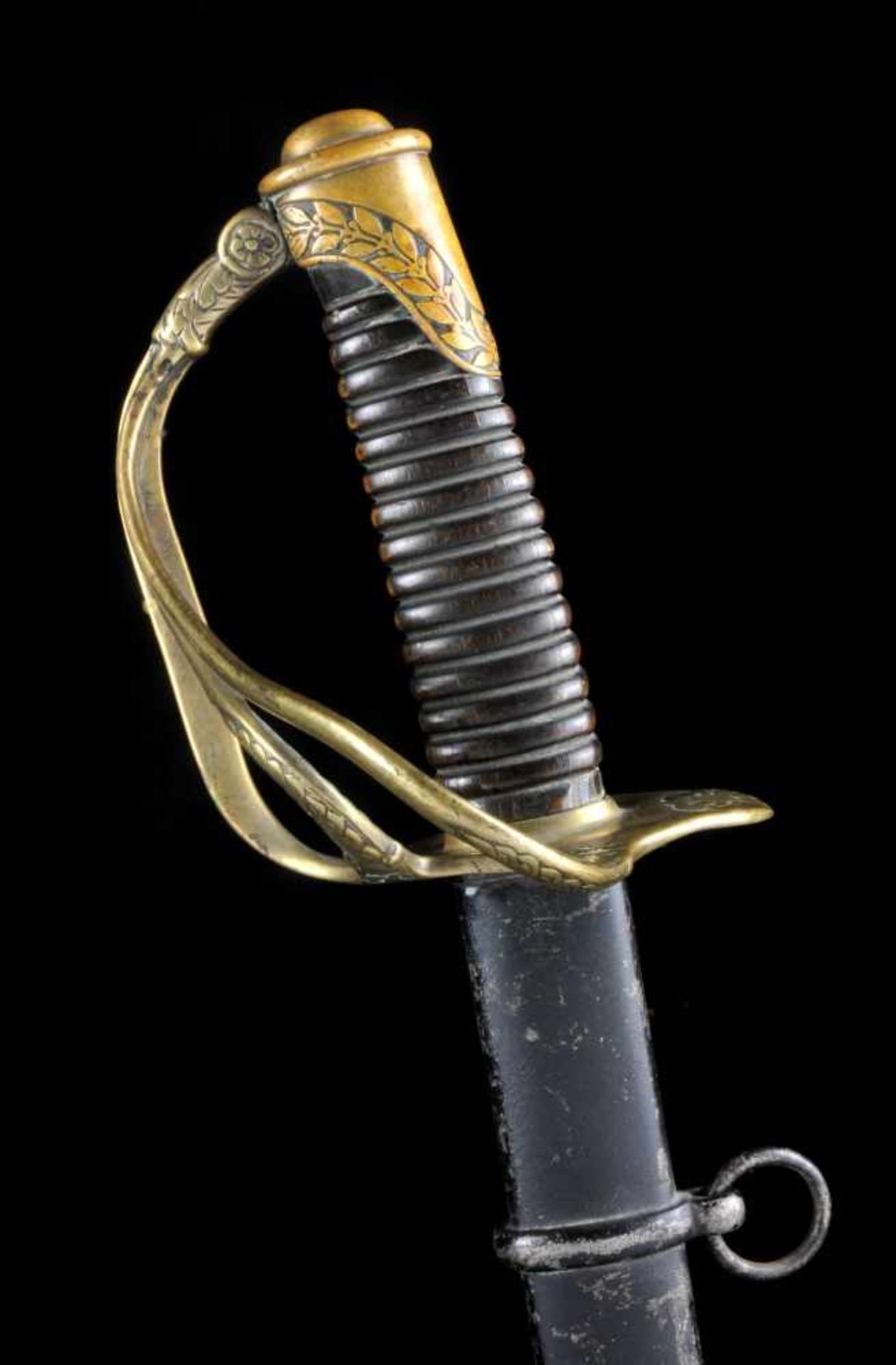 A FRENCH M1822 LIGHT CAVALRY OFFICER’S SWORD, LUXURY VERSION WITH IMPORTED GERMAN DAMASCENED