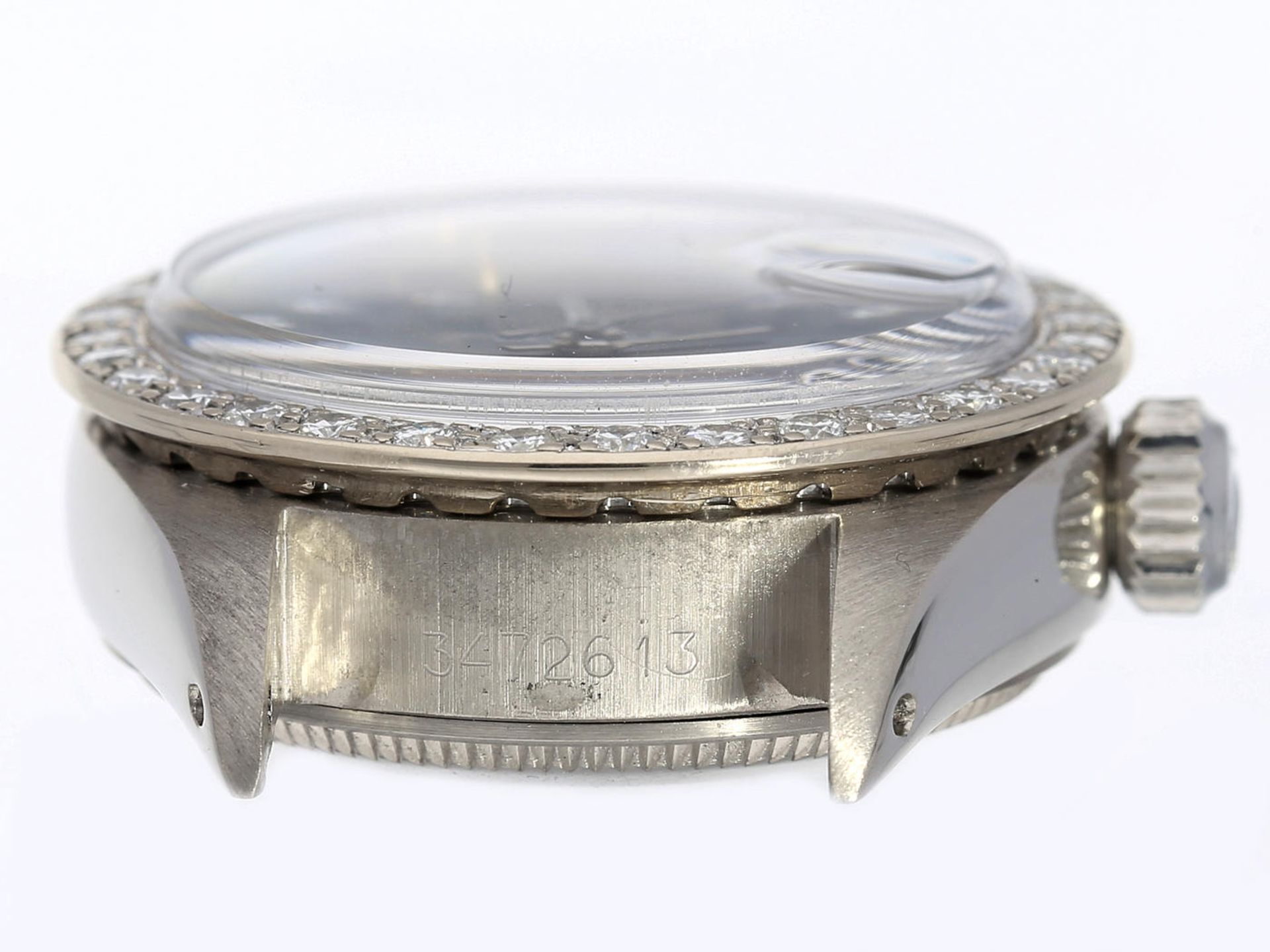 Armbanduhr: Luxusmodell einer vintage Damenuhr von Rolex von 1972, Referenz 6917 in der seltenen 18K - Bild 4 aus 7