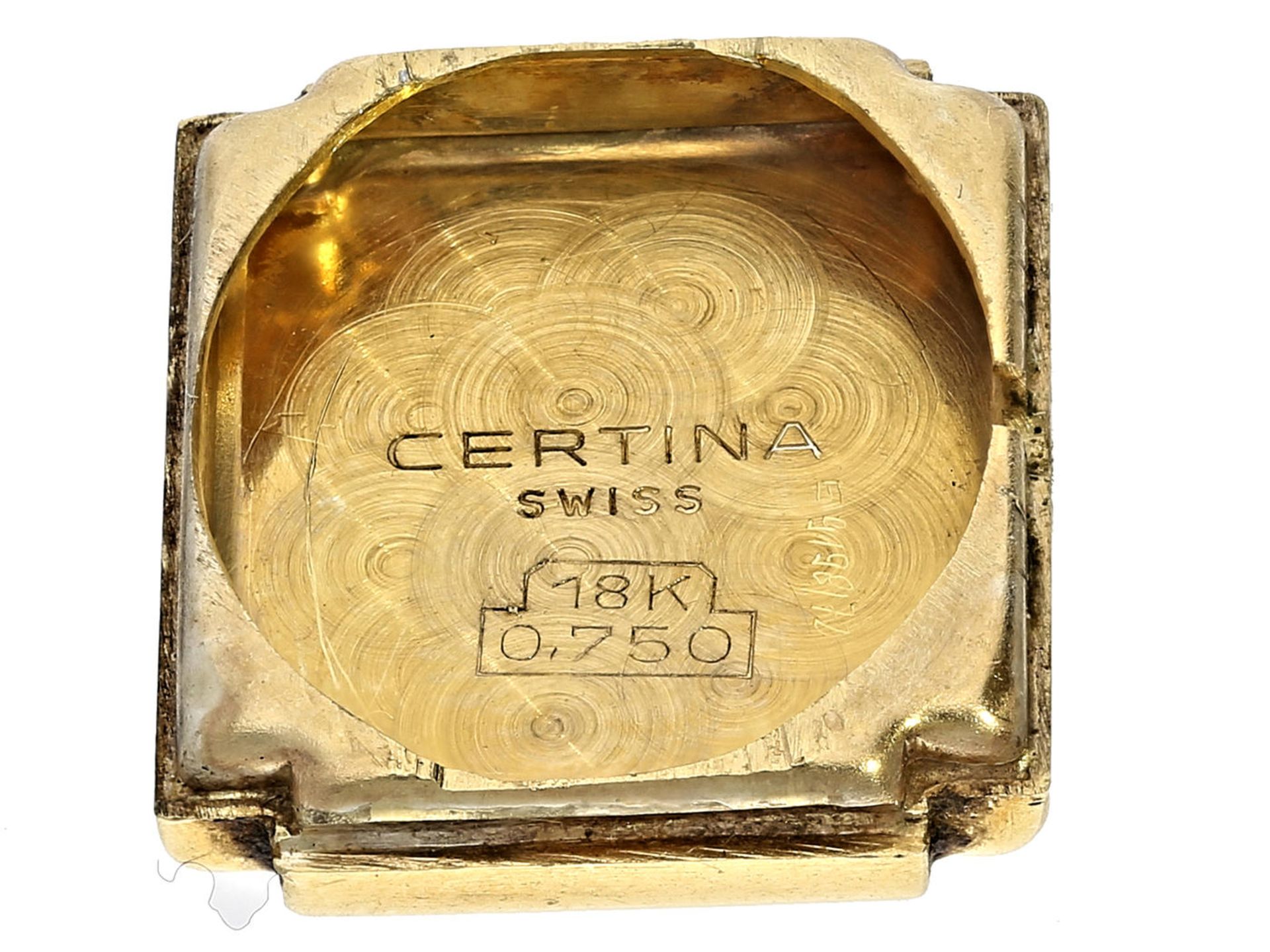 Armbanduhr: goldene vintage Damenuhr der Marke "Certina", um 1960 Ca. 17,5cm lang, ca. 29,2g, 18K - Bild 4 aus 5