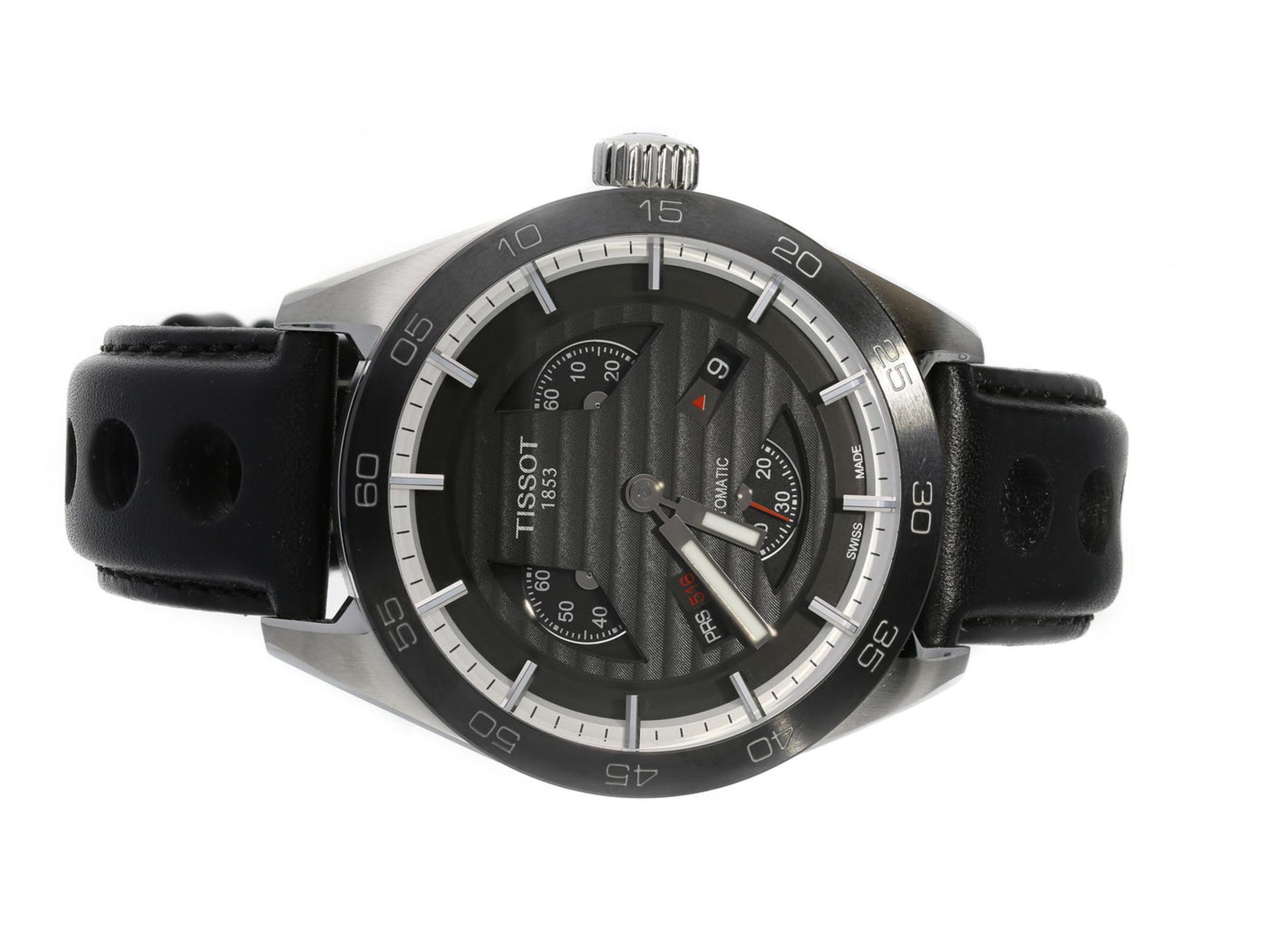Armbanduhr: ungetragene, sportliche Herrenuhr im Race-Design, Tissot Tis516 Automatic Small Second