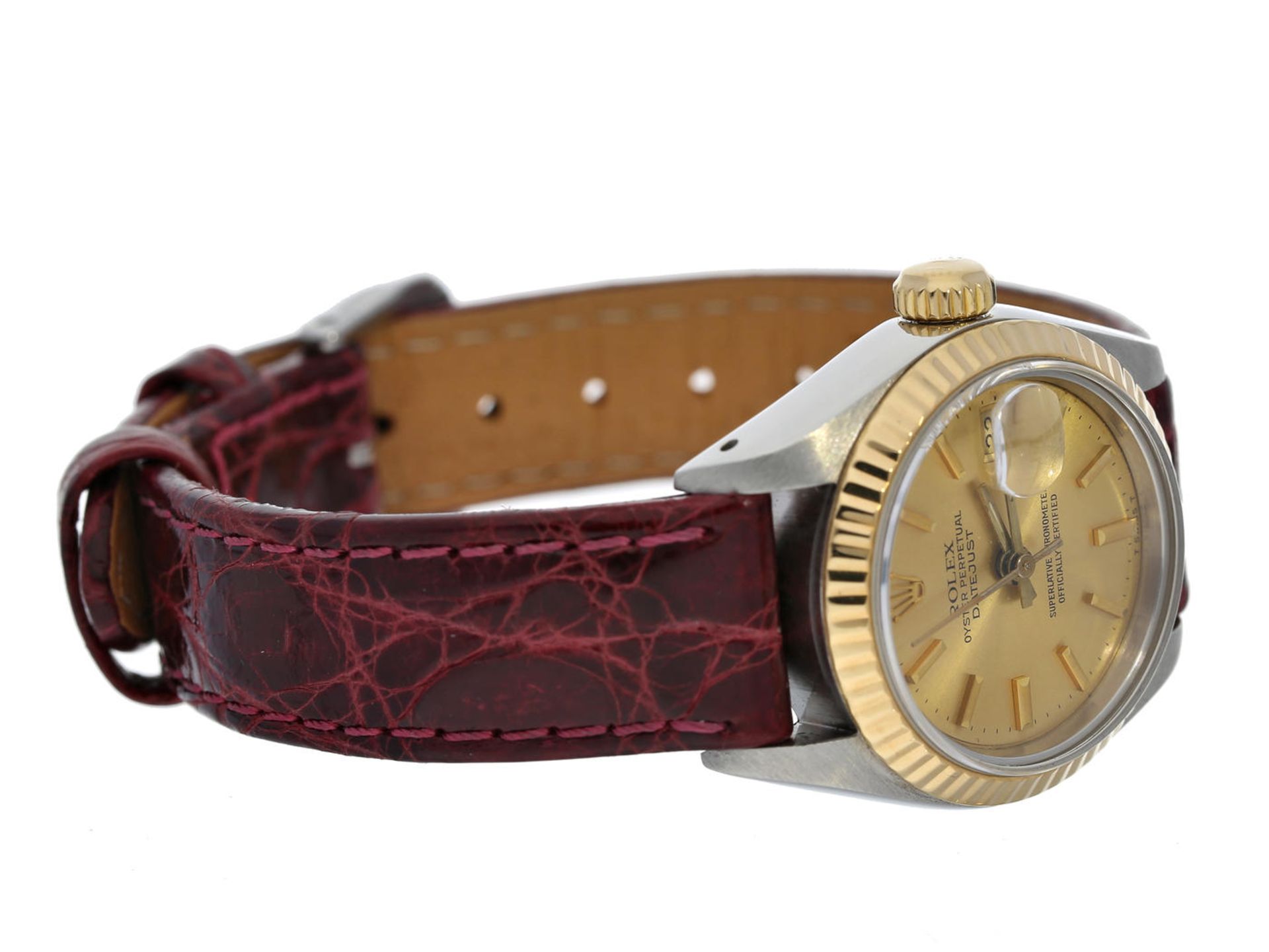 Armbanduhr: hochwertige vintage Damenuhr von Rolex in sehr gutem Zustand, Lady-Datejust Ref.69173 in - Bild 2 aus 10
