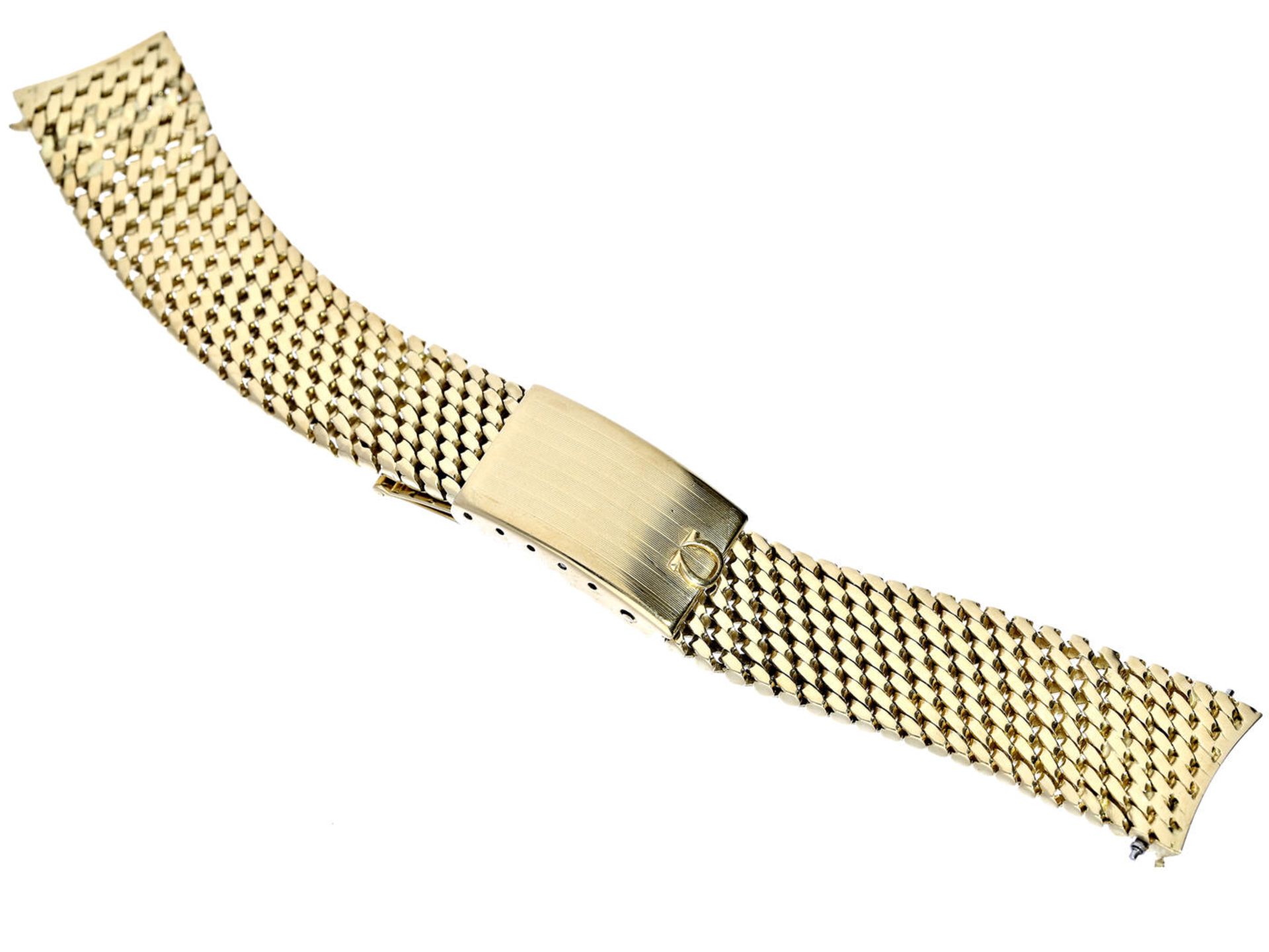Armbanduhr: massives, goldenes Armbanduhrenband der Marke Omega, vintage Ca. 16cm lang, ca. 72,5g,