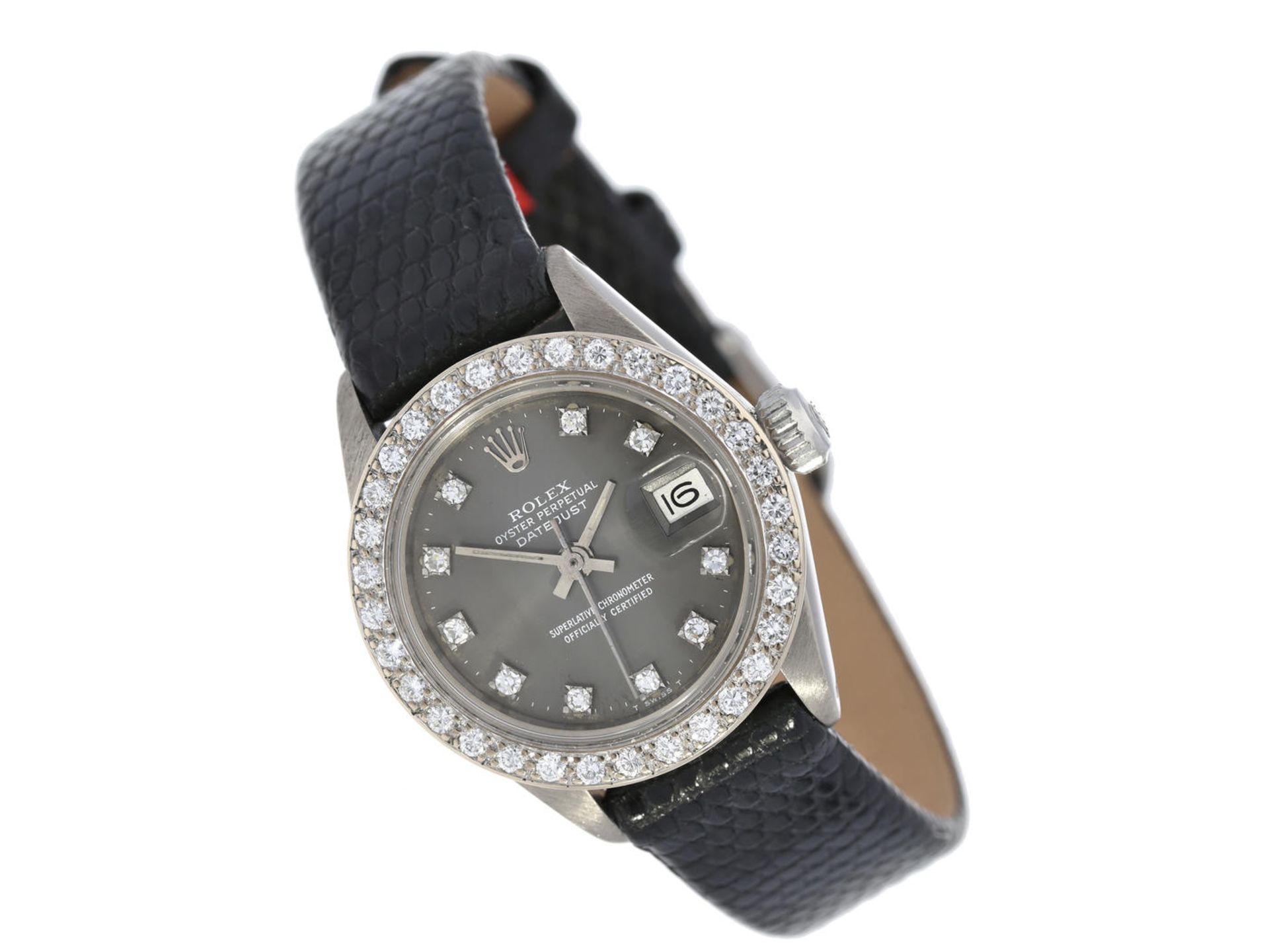 Armbanduhr: Luxusmodell einer vintage Damenuhr von Rolex von 1972, Referenz 6917 in der seltenen 18K