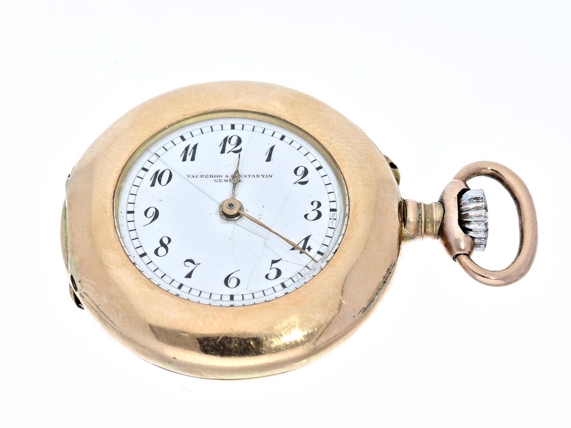 Taschenuhr: seltene und feine Damentaschenuhr, Vacheron & Constantin Geneve, um 1910 Ca. Ø30mm, 23,