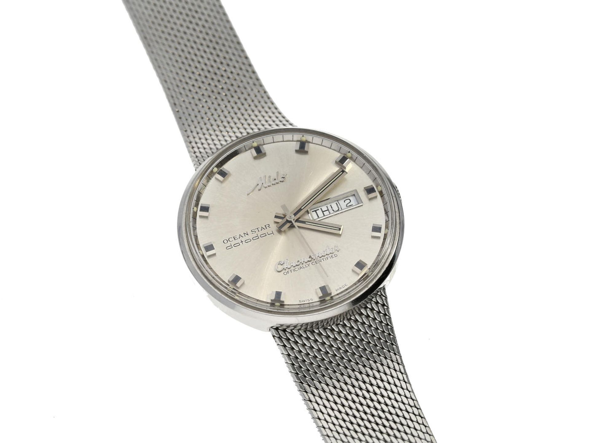 Armbanduhr: Mido Ocean Star Automatic-Chronometer "Datoday" Ca. Ø37mm, Edelstahl, wasserdichtes