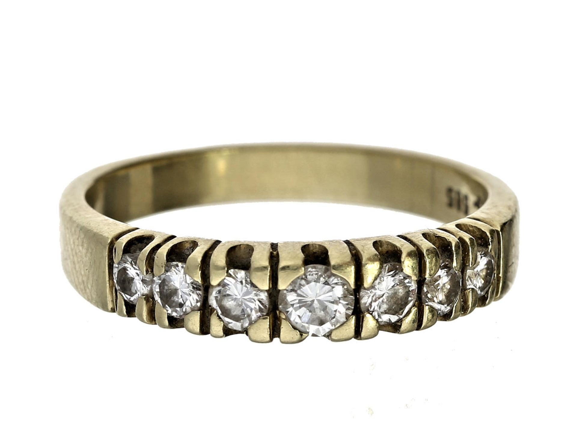 Ring: vintage Brillantring, ca. 0,4ct Ca. Ø18,5mm, RG59, ca. 4,7g, 14K Gold, sichtbarer Bereich