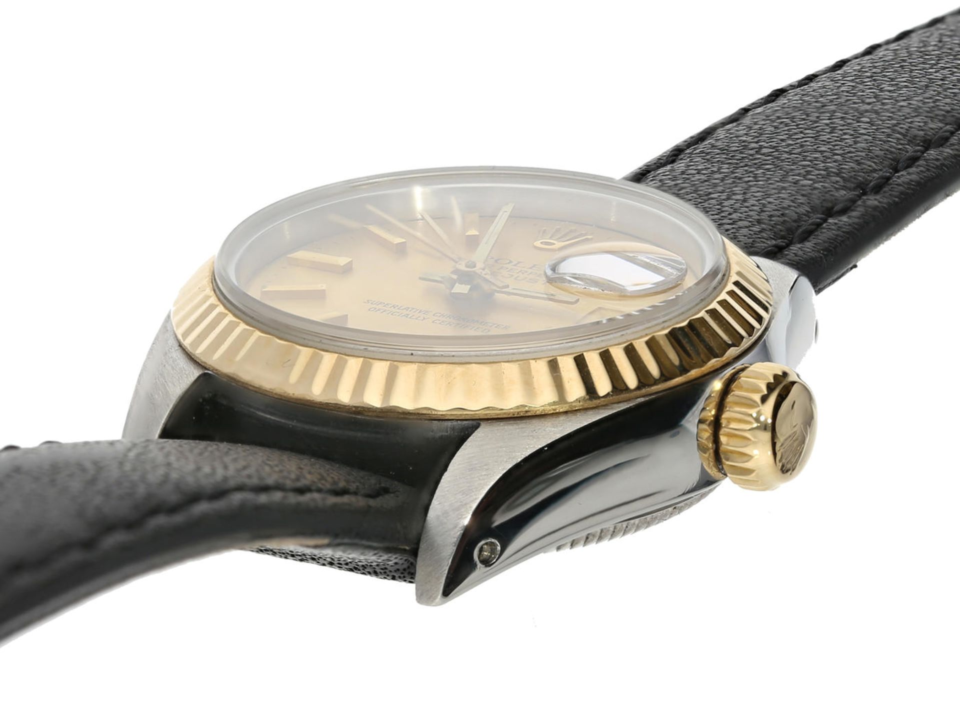 Armbanduhr: hochwertige vintage Damenuhr von Rolex in sehr gutem Zustand, Lady-Datejust Ref.69173 in - Bild 4 aus 10