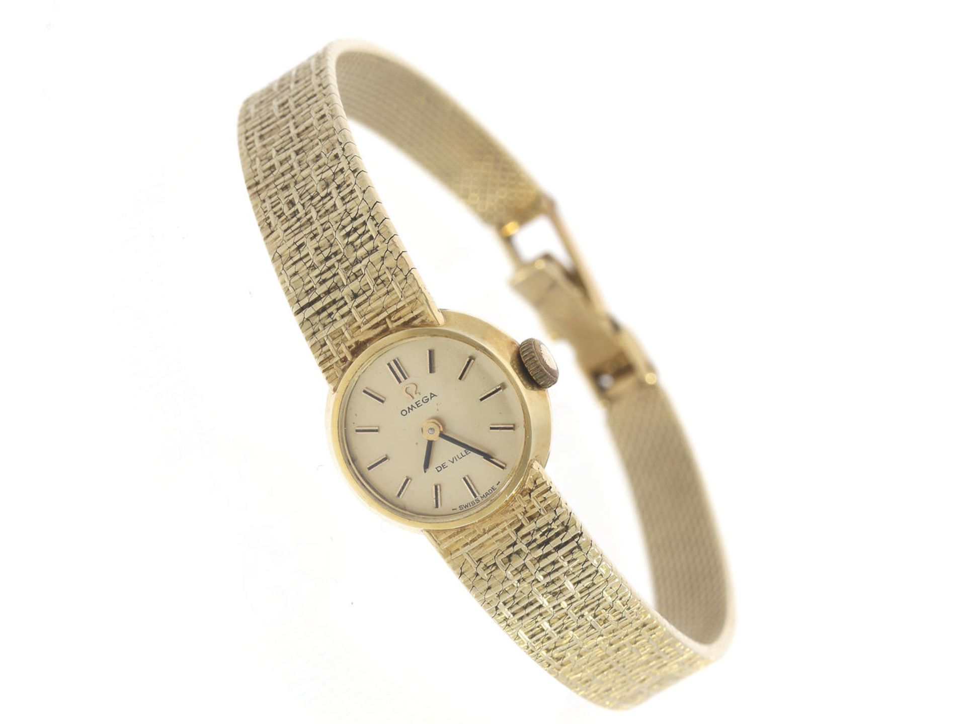 Armbanduhr: vintage Damenuhr der Marke Omega, mit Originalpapieren, Baujahr 1972 Ca. Ø17mm, ca. 18cm