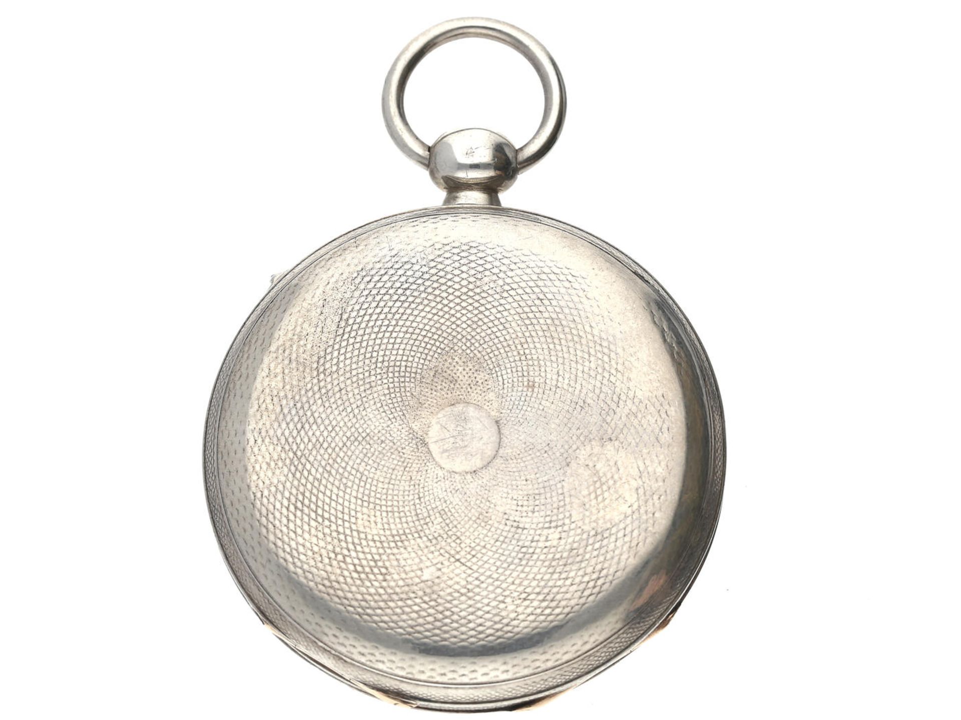 Taschenuhr: feine, frühe Taschenuhr mit "Seconde Morte", um 1830 Ca. Ø50mm, ca. 90g, hochwertiges - Bild 3 aus 3