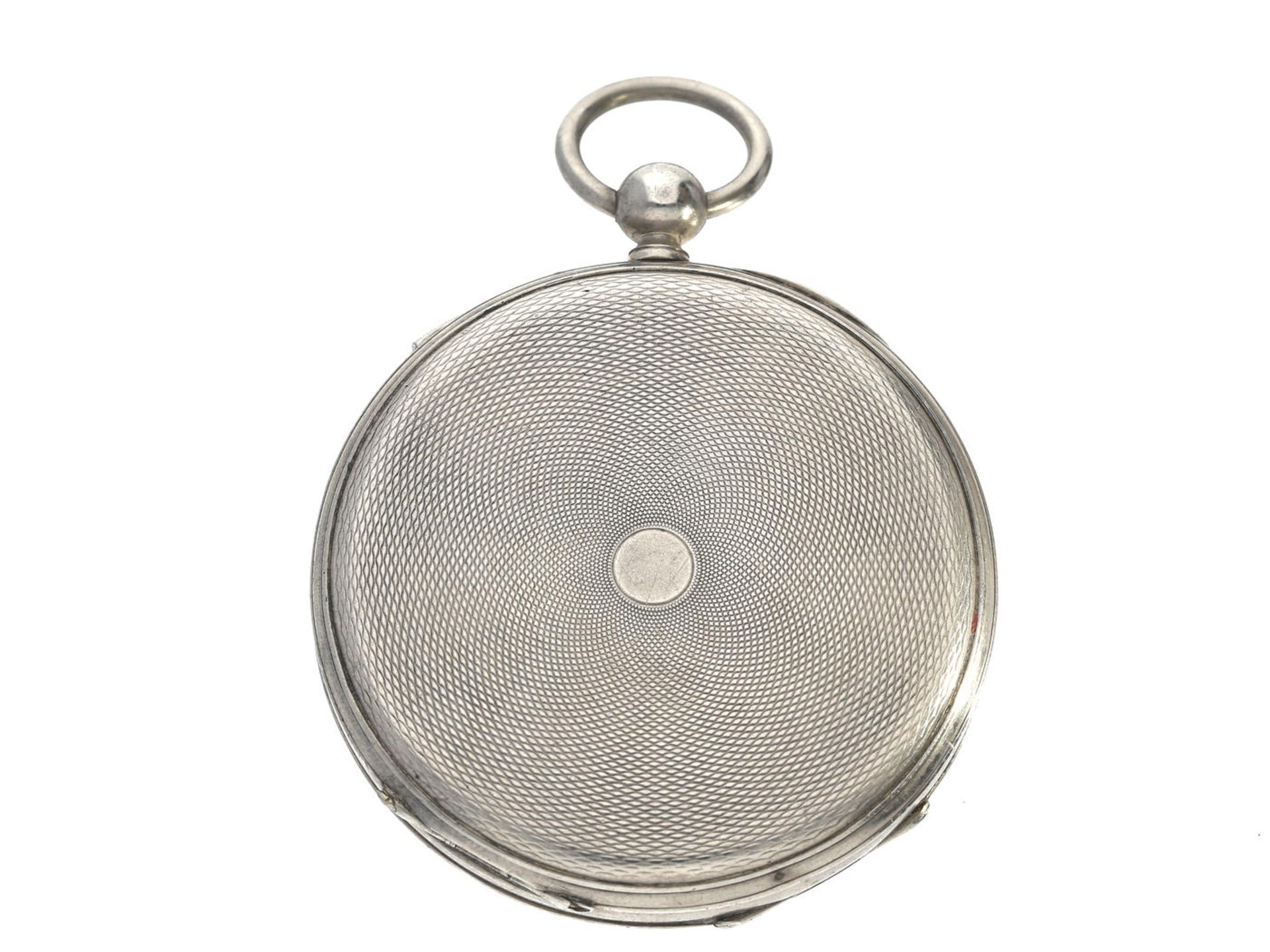 Taschenuhr: frühe, hochfeine französische Taschenuhr mit Repetition, Steinzylinder und Temperatur- - Bild 3 aus 3