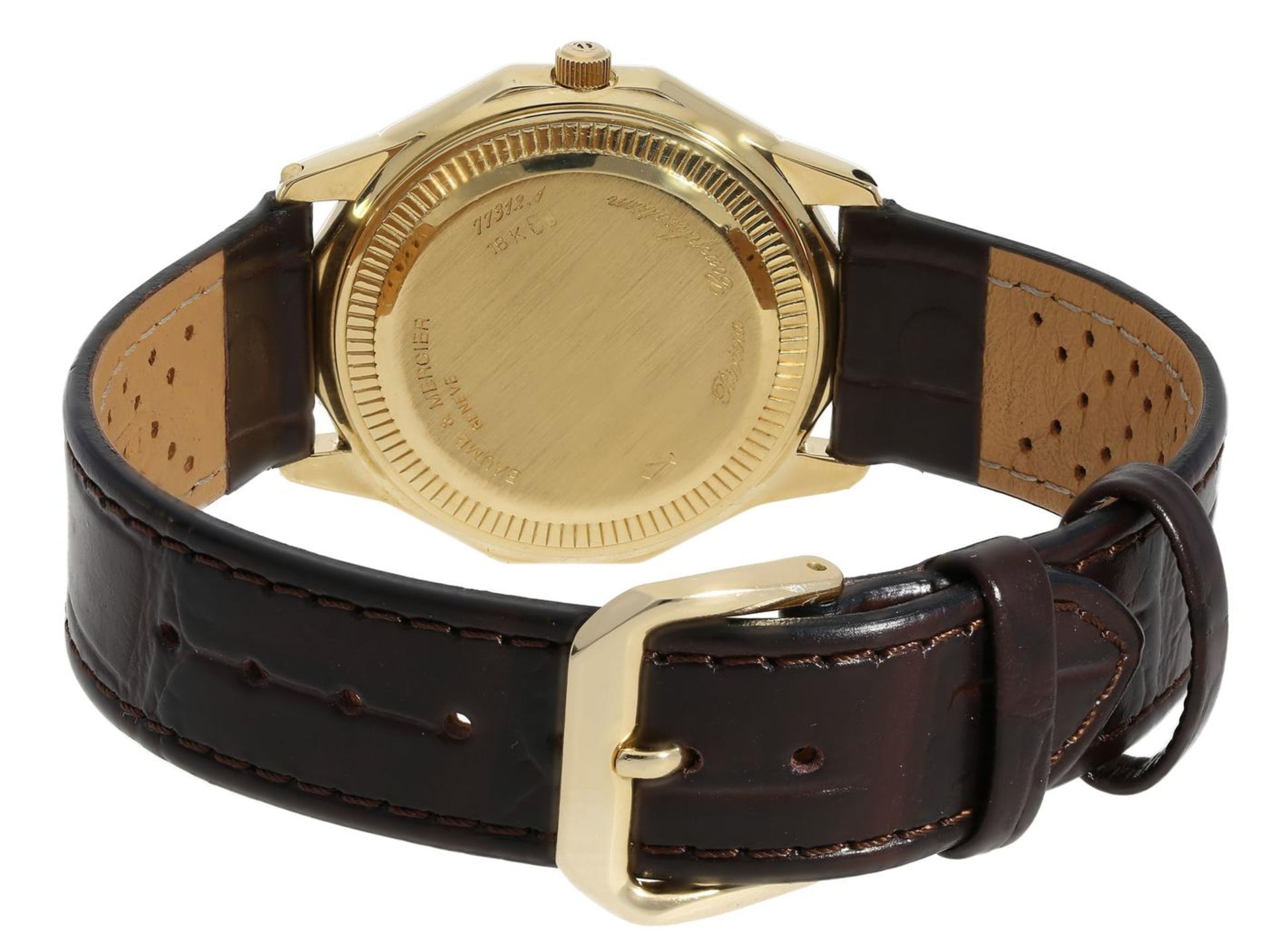 Armbanduhr: sehr luxuriöse und limitierte 18K Gold Herrenuhr mit Vollkalender, Baume & Mercier " - Image 4 of 4