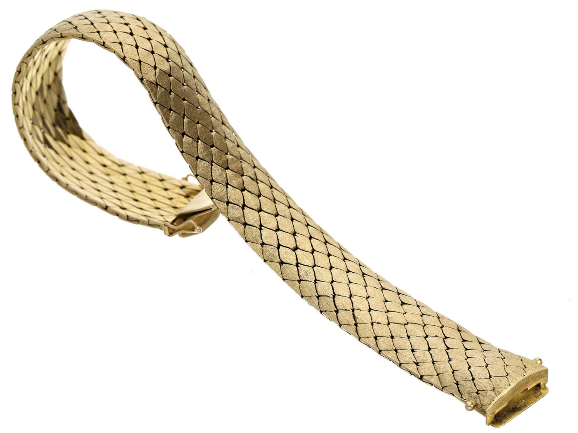 Armband: breites, schweres vintage Goldschmiedearmband Ca. 19,5cm lang, ca. 15mm breit, ca. 50,9g,