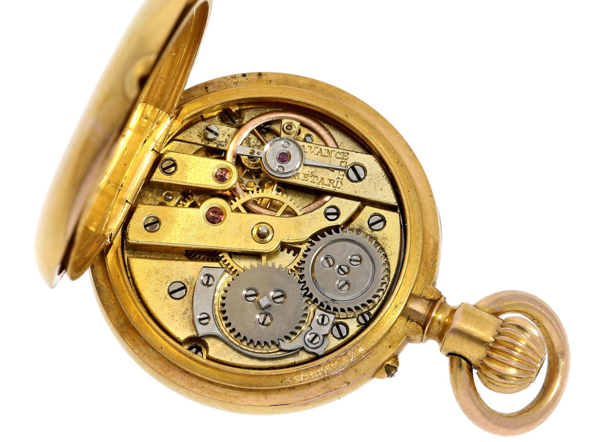 Taschenuhr/Anhängeuhr: Rarität, 19mm-Miniaturuhr, Horloger de la Marine, Victor Fleury & Cie., 23 - Image 2 of 2