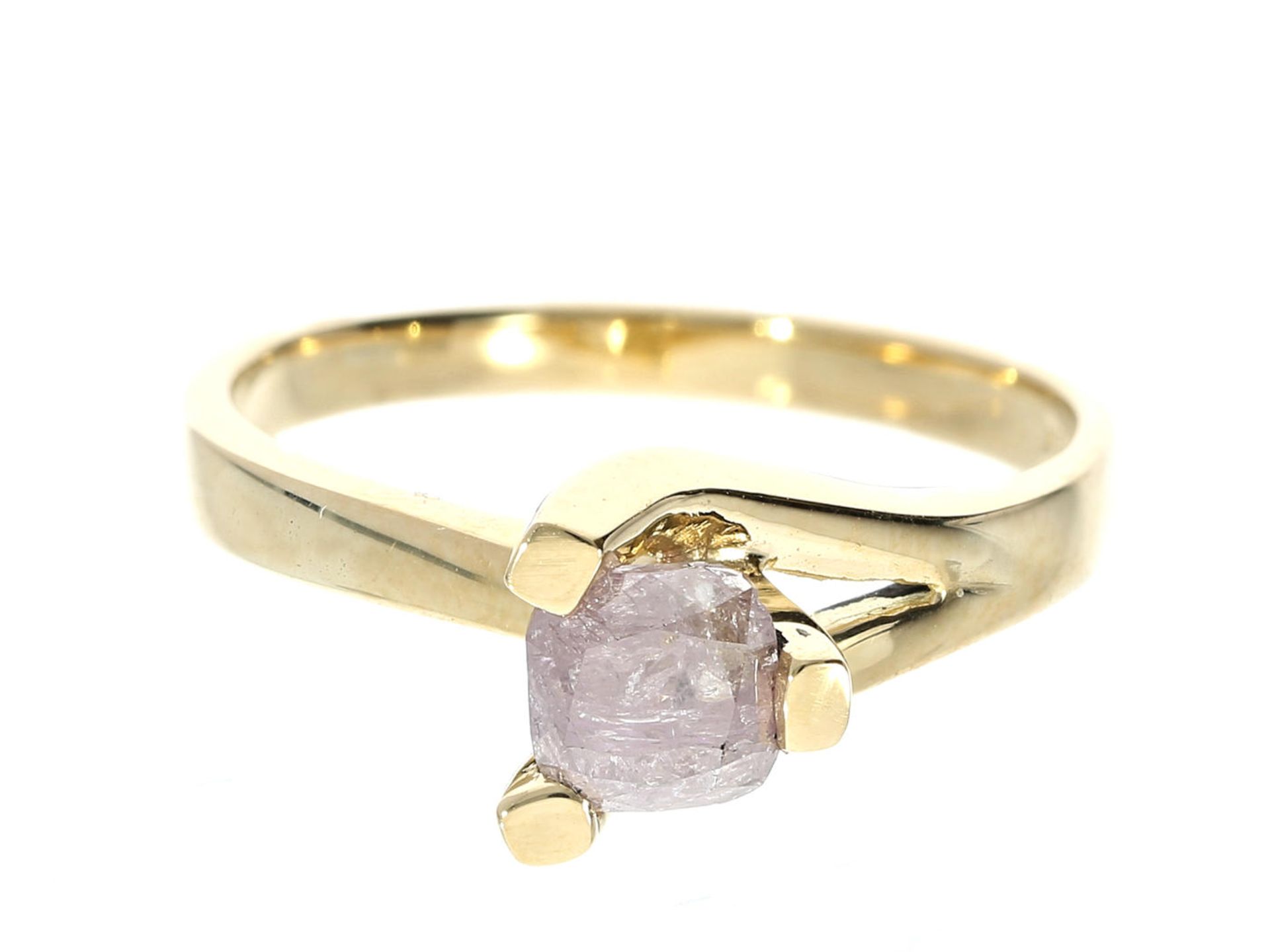 Ring mit einem äußerst seltenen pinken fancy Diamant von fast 1ct, Goldschmiedearbeit, GIA-