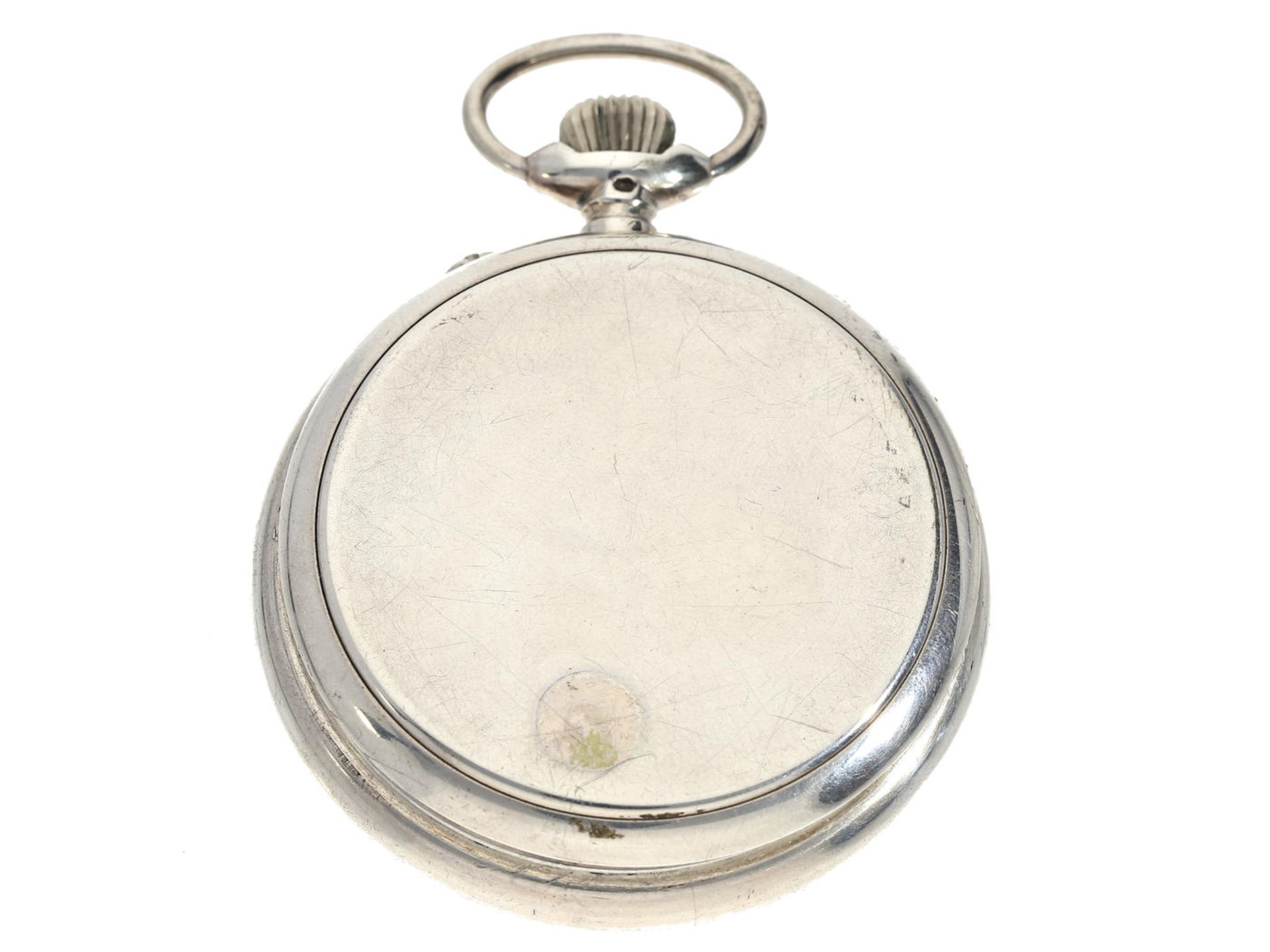 Taschenuhr: besonders schweres und hochfeines Schweizer Taschenchronometer mit Chronometerhemmung, - Bild 4 aus 5