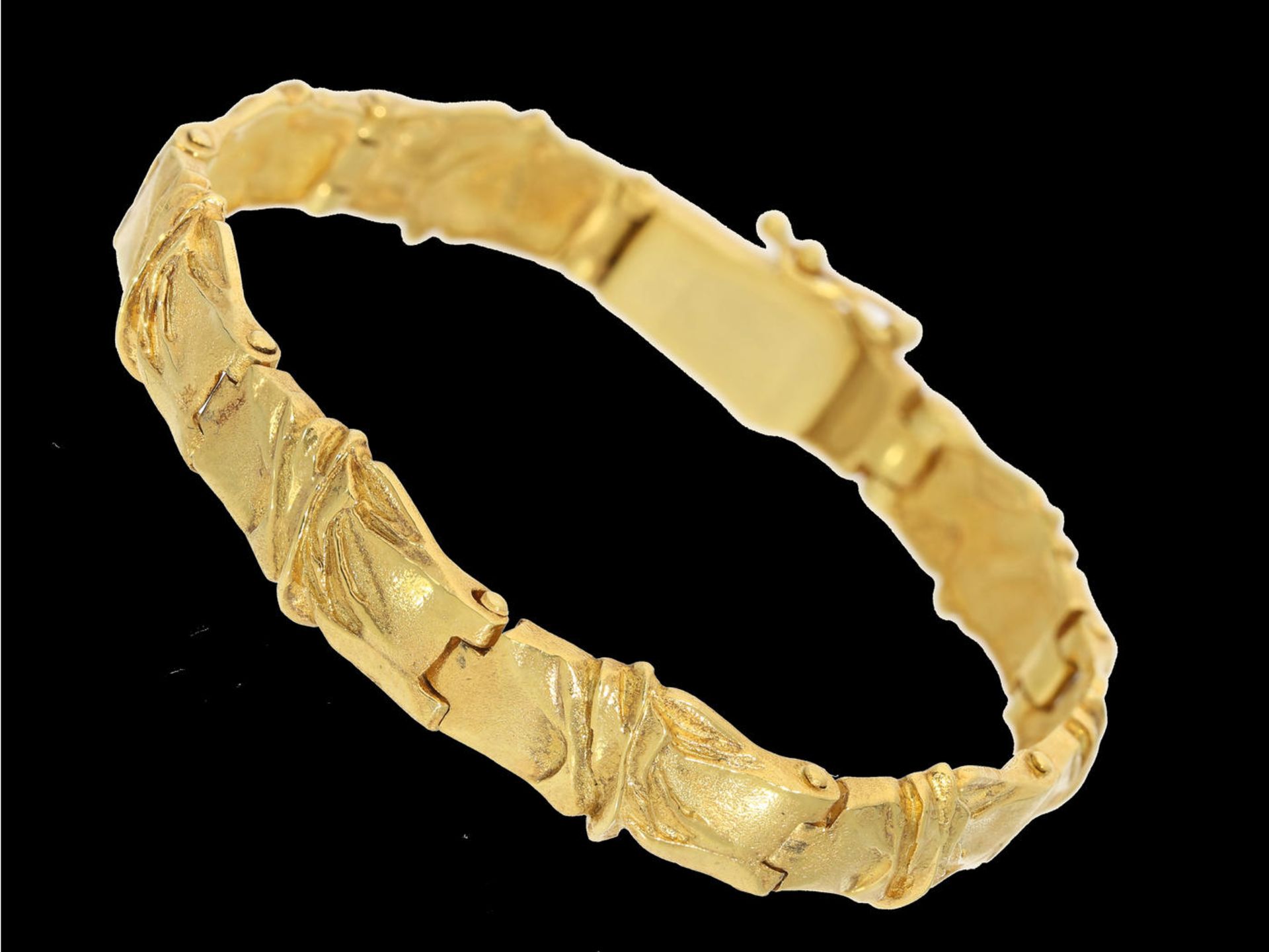 Armband: interessantes, ehemals teures und hochwertiges Designer-Armband in 14K Gold, Lapponia-