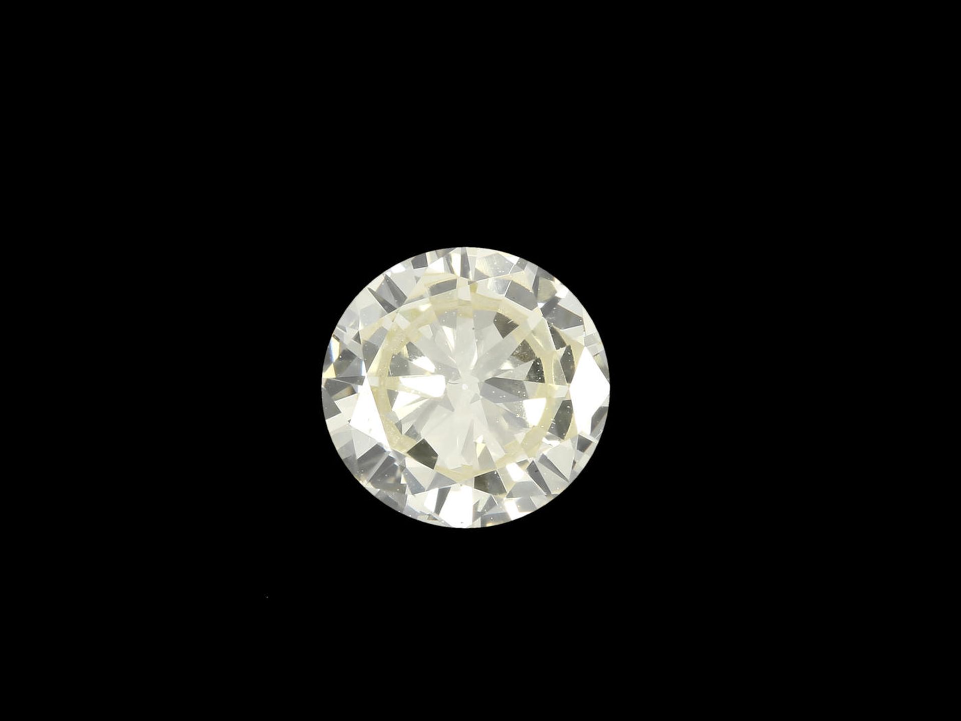 Steine: loser Brillant von 0,81ct Ca. 6,51 × 6,48 × 3,12mm, Farbe vermutlich Top Cape, Reinheit im