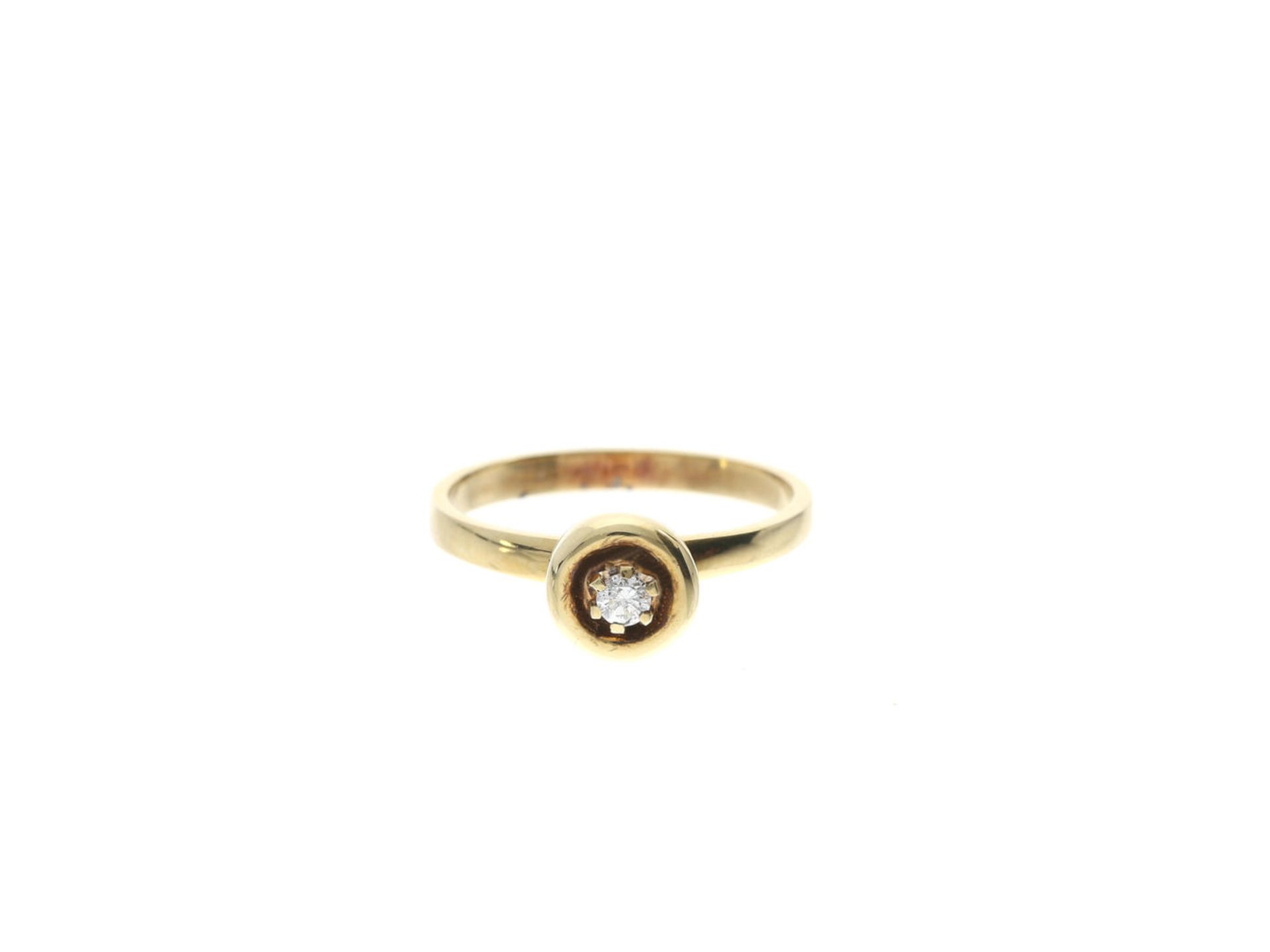Ring: vintage Brillant/Goldschmiedering, ungetragen aus Goldschmiede-Auflösung Ca. Ø17mm, RG53, ca.