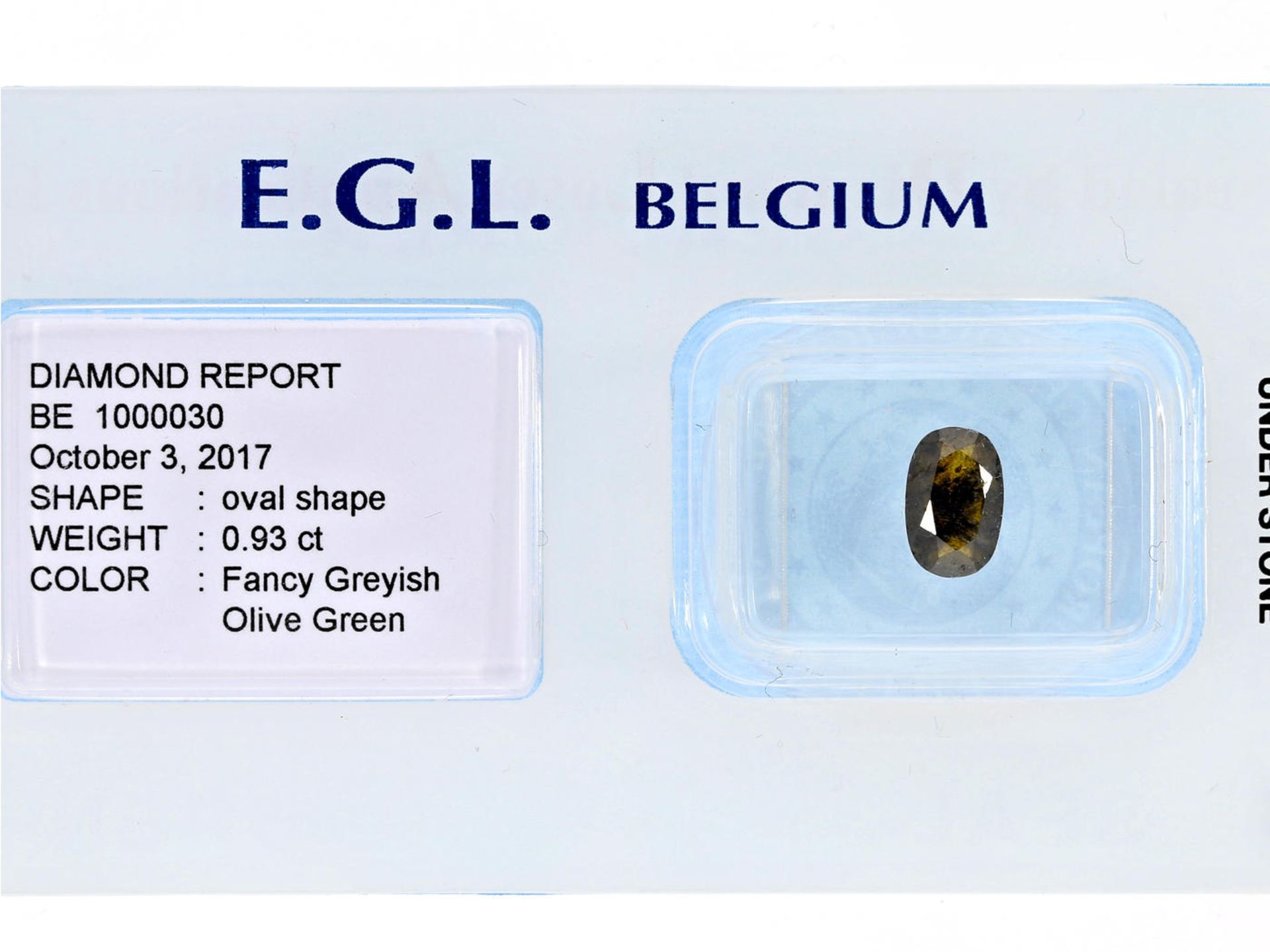 Steine: loser, ovaler fancy Diamant von 0,93ct, inklusive EGL Report Ca. 7,7 × 5,0 × 2,7mm, Oval