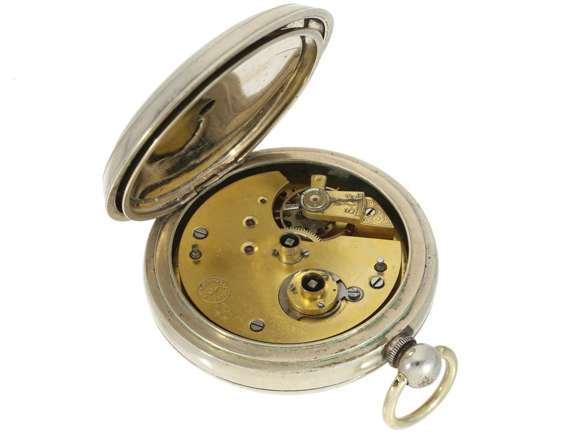 Taschenuhr: schwere Schweizer Taschenuhr für den englischen Markt "Excello Lever", H. Spencer, - Bild 2 aus 2