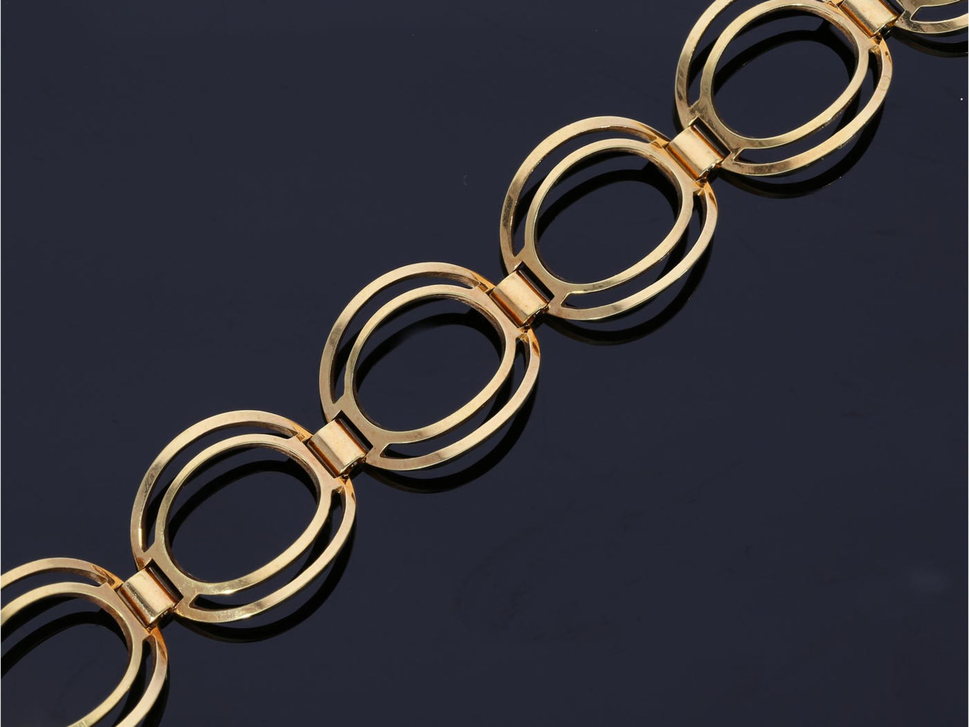 Armband: außergewöhnliches vintage Goldschmiedearmband, ungetragen Ca. 18,5cm lang, ca. 20mm