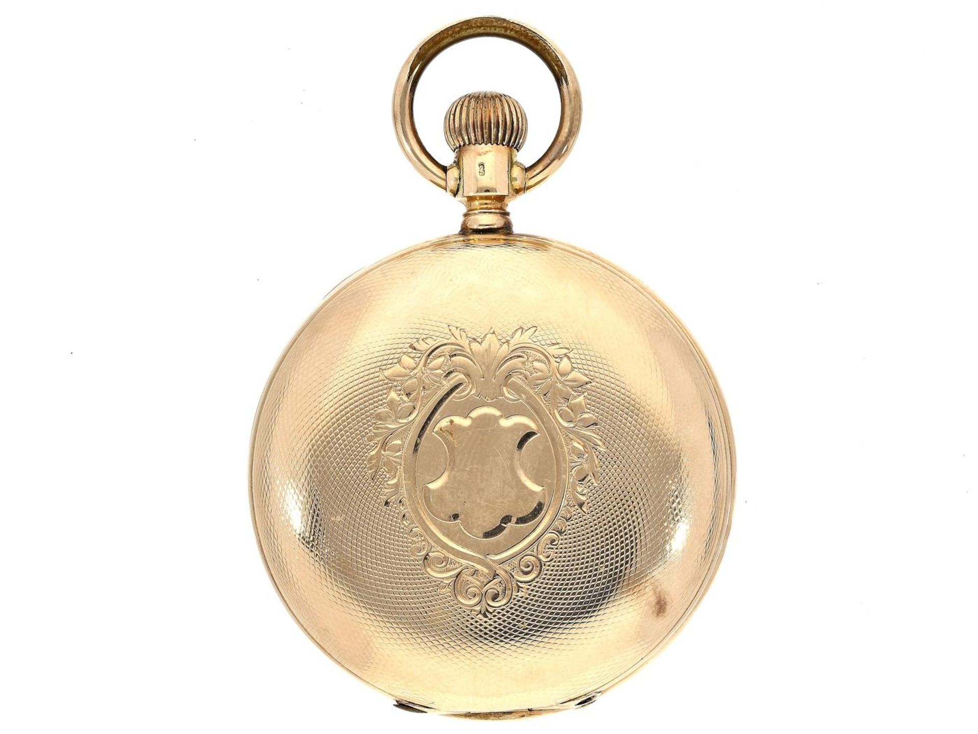 Taschenuhr: hochwertige Schweizer Goldsavonnette für den russischen Markt, Ankerchronometer, - Bild 4 aus 4