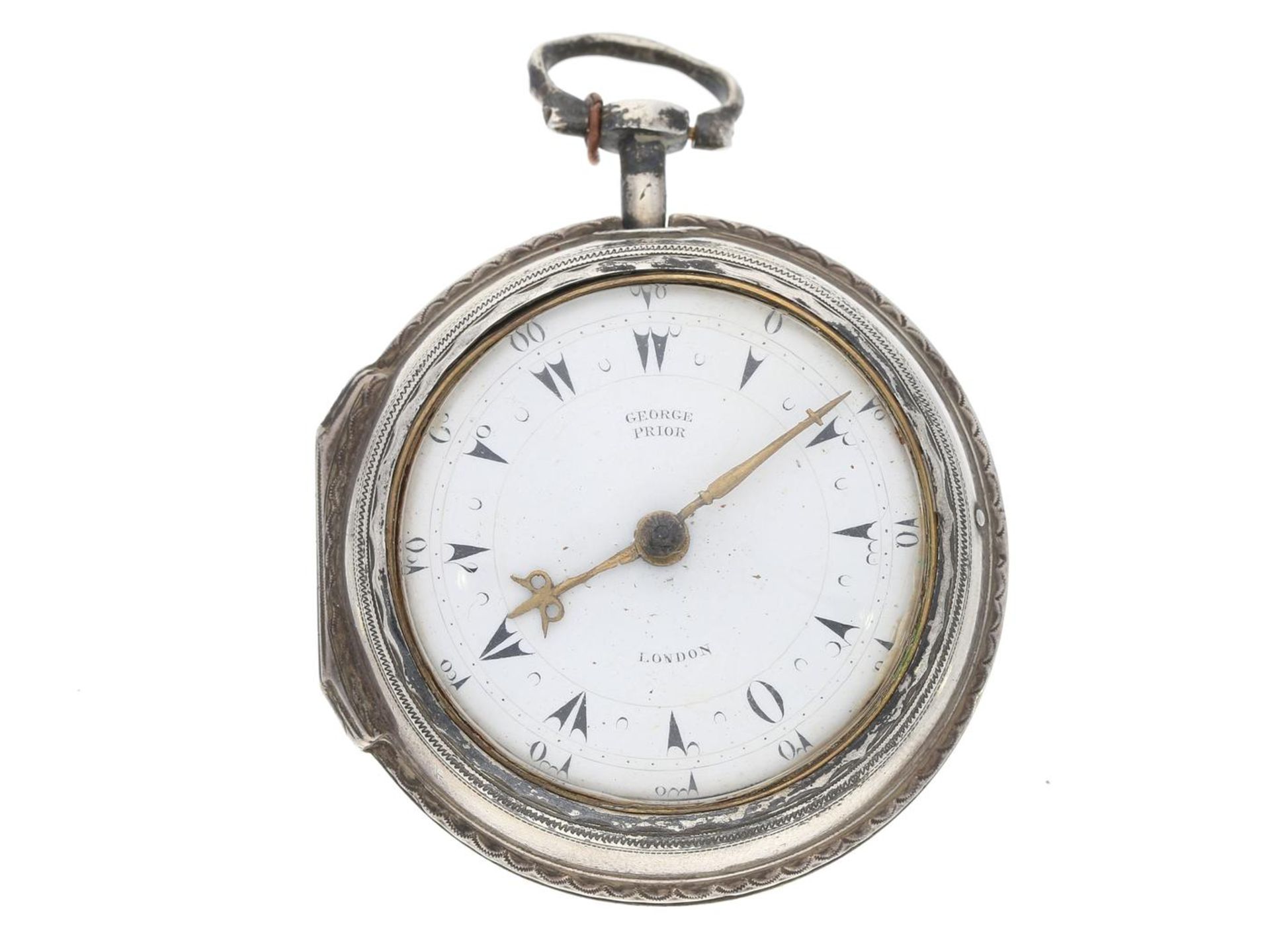 Taschenuhr: große 3-fach Spindeluhr für den osmanischen Markt, George Prior London 1810 Ca. Ø62mm,