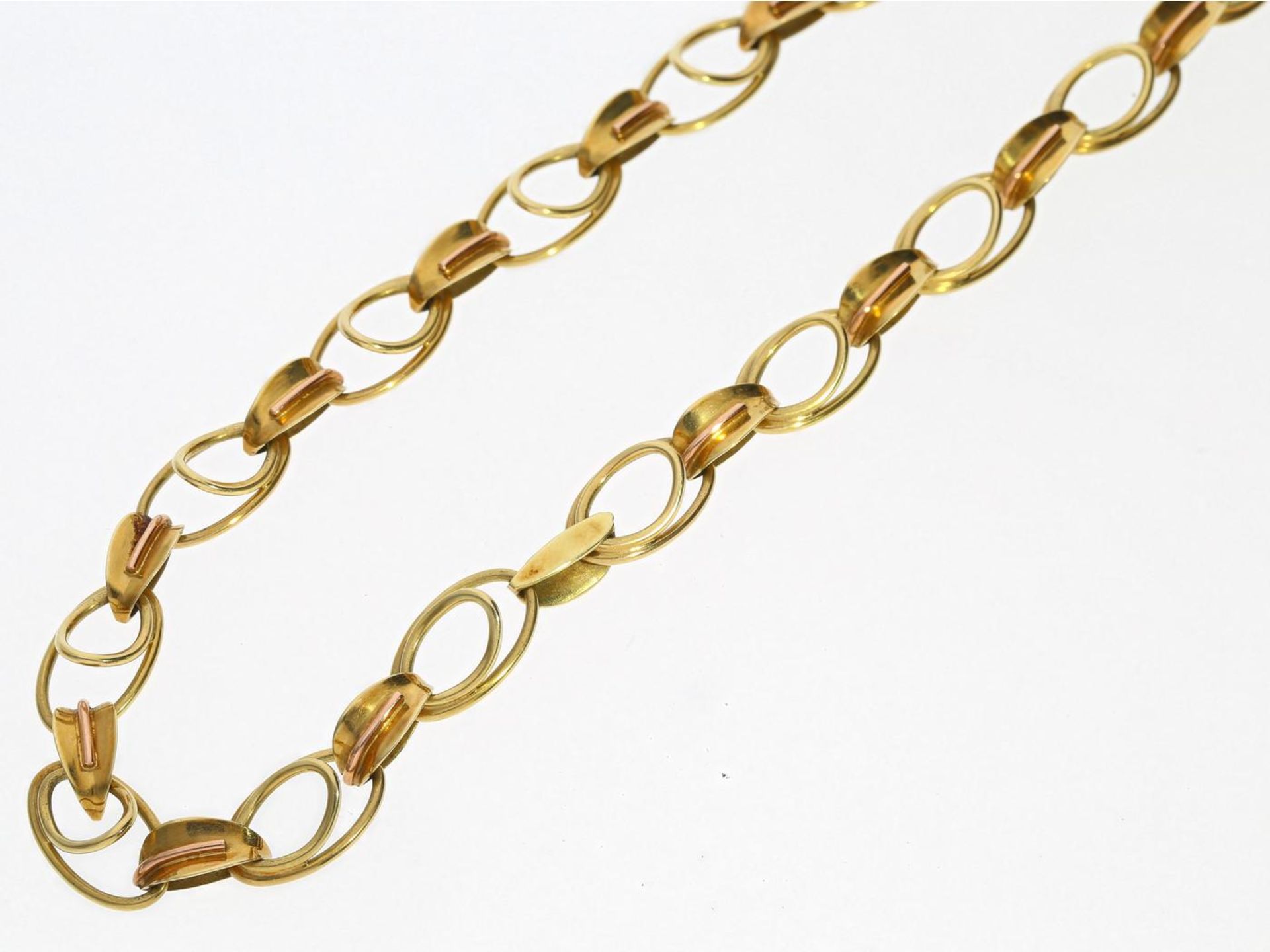 Kette/Collier: ausgefallenes vintage Designer-Collier Ca. 43,5cm lang, ca.36,7g, 14K Gold, ca.10mm