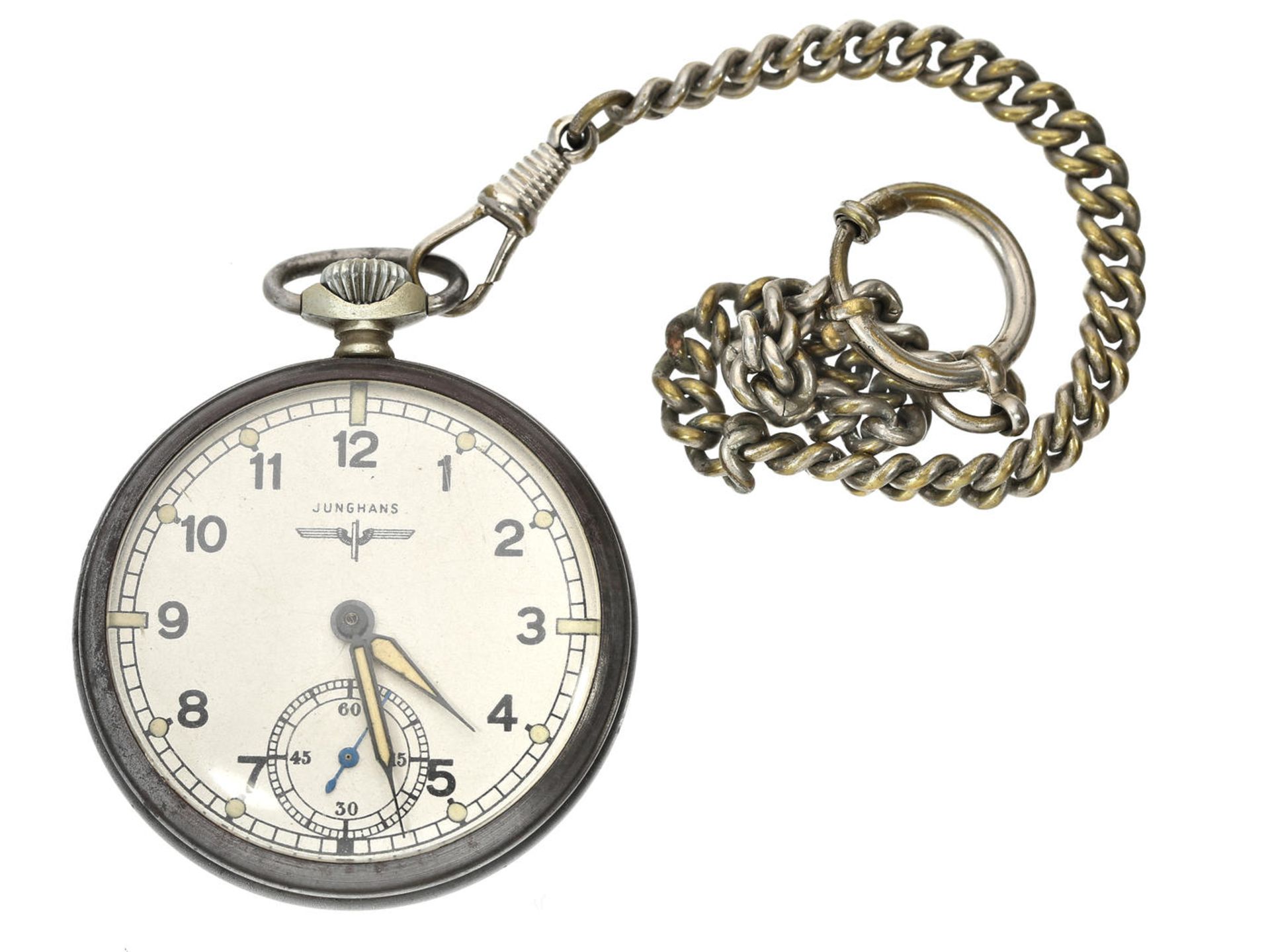 Taschenuhr: seltene Junghans Taschenuhr, möglicherweise Militäruhr Ca. Ø49mm, rückseitig