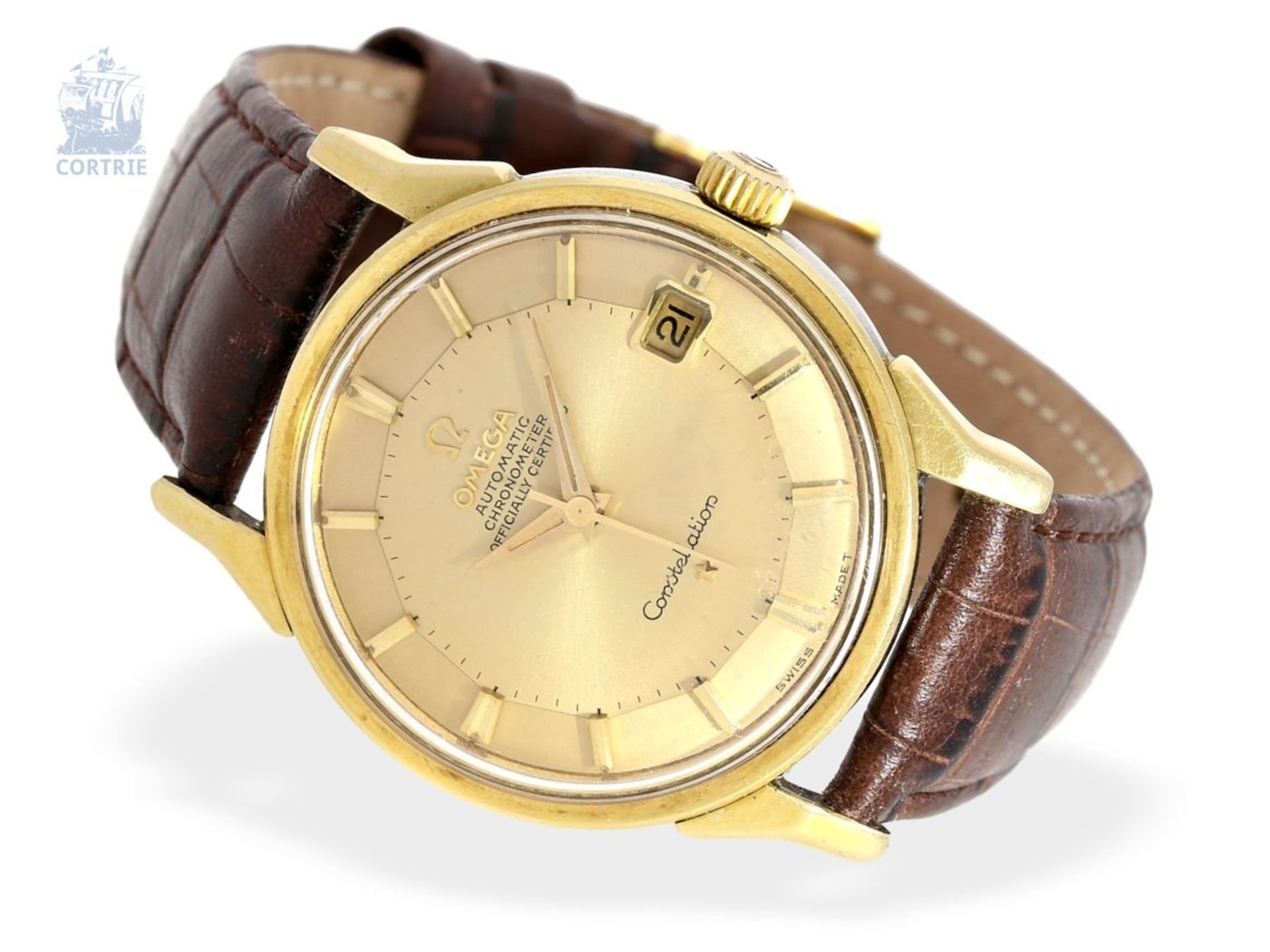 Armbanduhr: seltenes Omega Constellation Automatikchronometer "Pie-Pan" Ref.168.005 von 1966, sehr