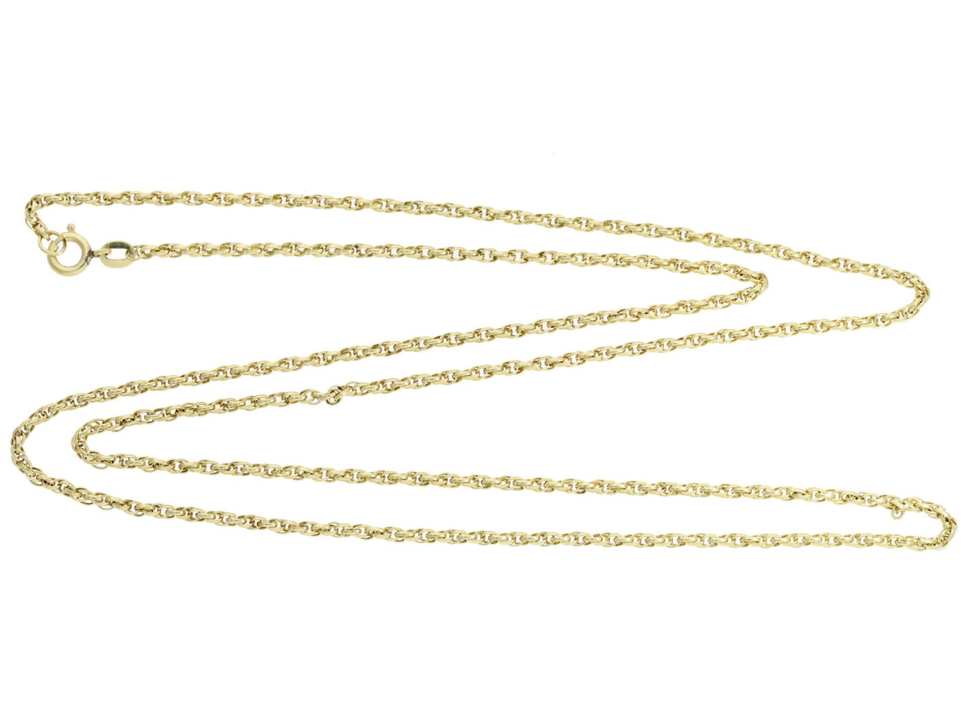 Kette/Collier: goldene, neuwertige CollierketteCa. 69cm lang, ca. 6,9g, 8K Gelbgold, Federring,