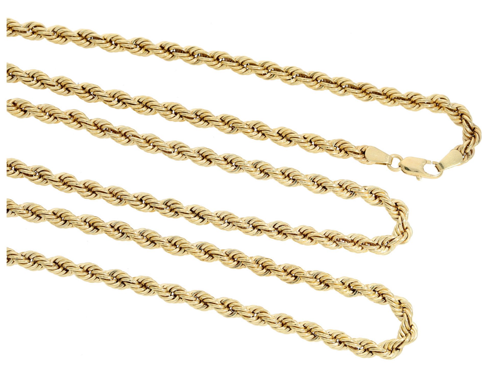 Kette/Collier: neuwertige Goldkette in dekorativem ZopfmusterCa. 88cm lang, ca. 14,5g, 8K