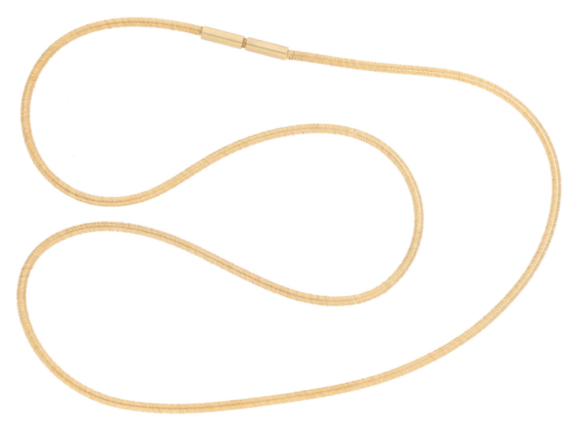 Kette/Collier: hochwertige und aufwändig gefertigte Collierkette, Handarbeit, 18K GoldCa. 45cm lang,