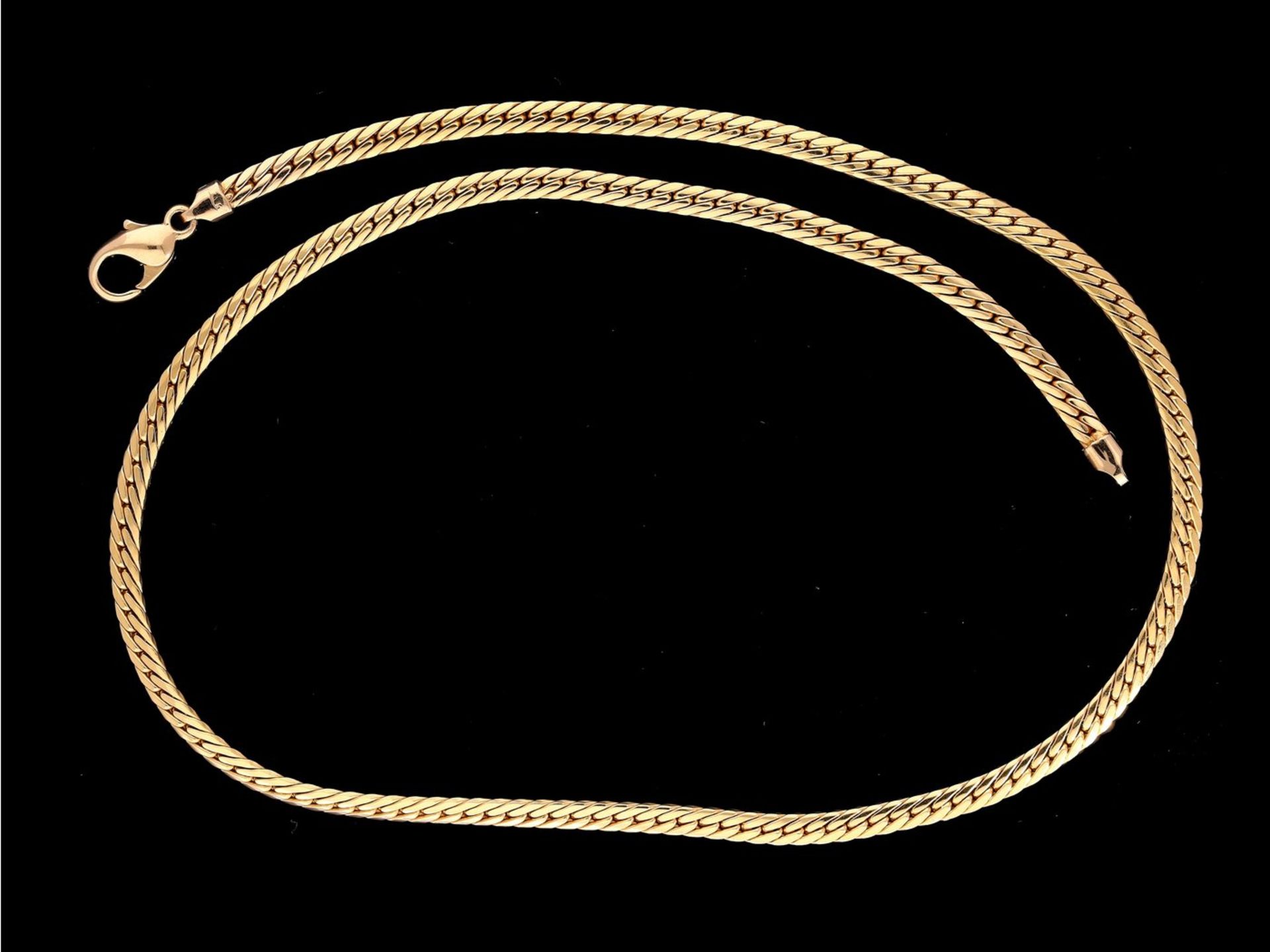 Kette/Collier: klassische, neuwertige GoldketteCa. 43cm lang, ca. 17,5g, 14K Gelbgold, ca. 3,5mm