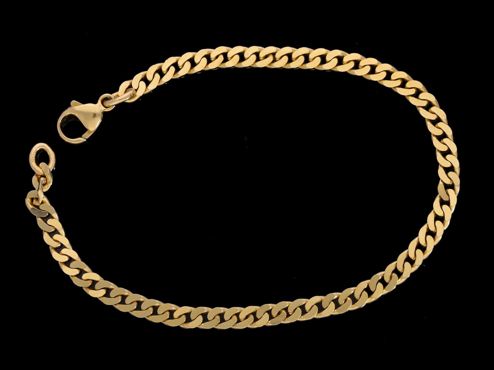 Armband: klassisches, massives Panzerarmband, 14K Gold, neuwertigCa. 21cm lang, ca. 10,1g, 14K